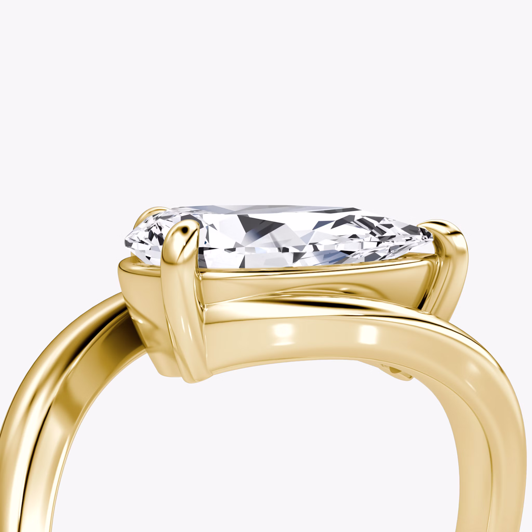 Wrapped Solitairo | Pera | 18k | Oro amarillo | bandAccent: Simple | diamondOrientation: vertical | caratWeight: other