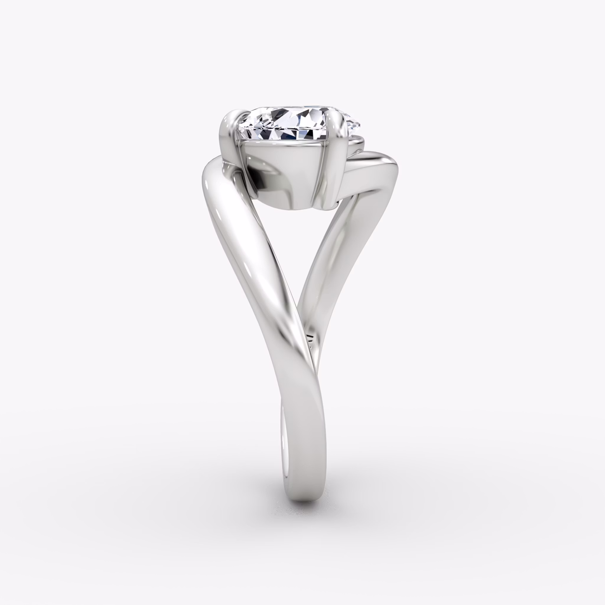 The Wrapped Solitaire | Pear | Platinum | bandAccent: Plain | diamondOrientation: vertical | caratWeight: other