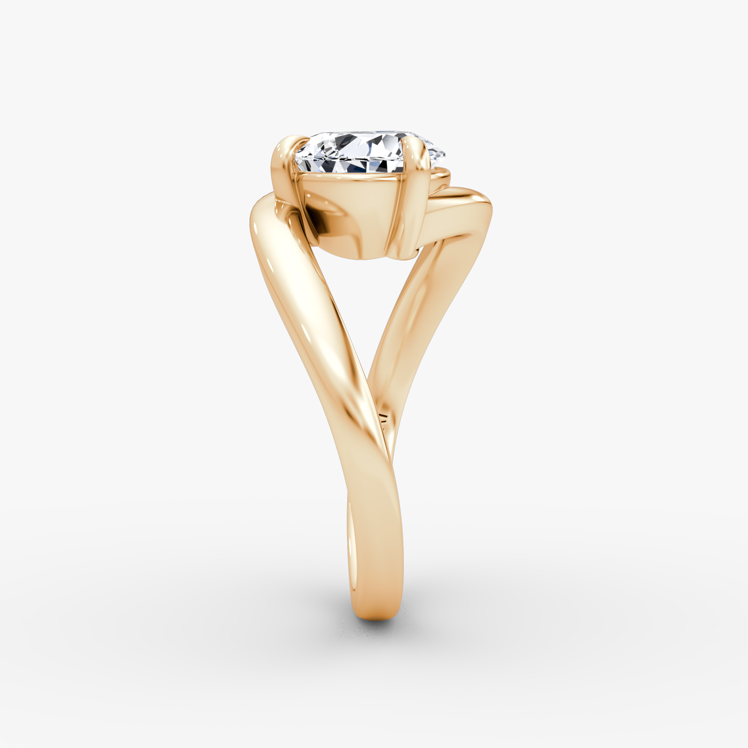 Wrapped Solitairo | Pera | 14k | Oro rosa | bandAccent: Simple | diamondOrientation: vertical | caratWeight: other