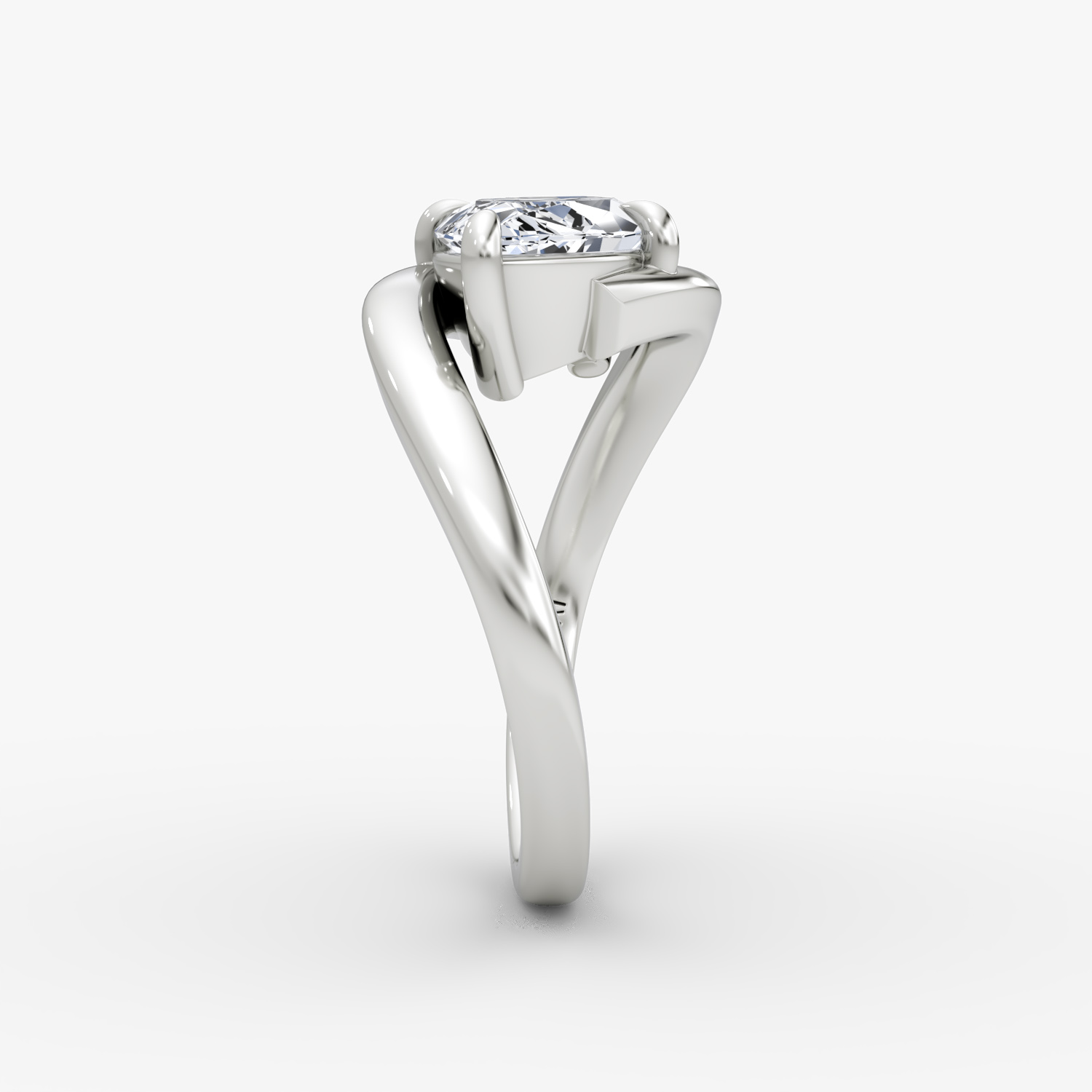 Wrapped Solitairo | Marquise | 18k | Oro blanco | bandAccent: Simple | diamondOrientation: vertical | caratWeight: other