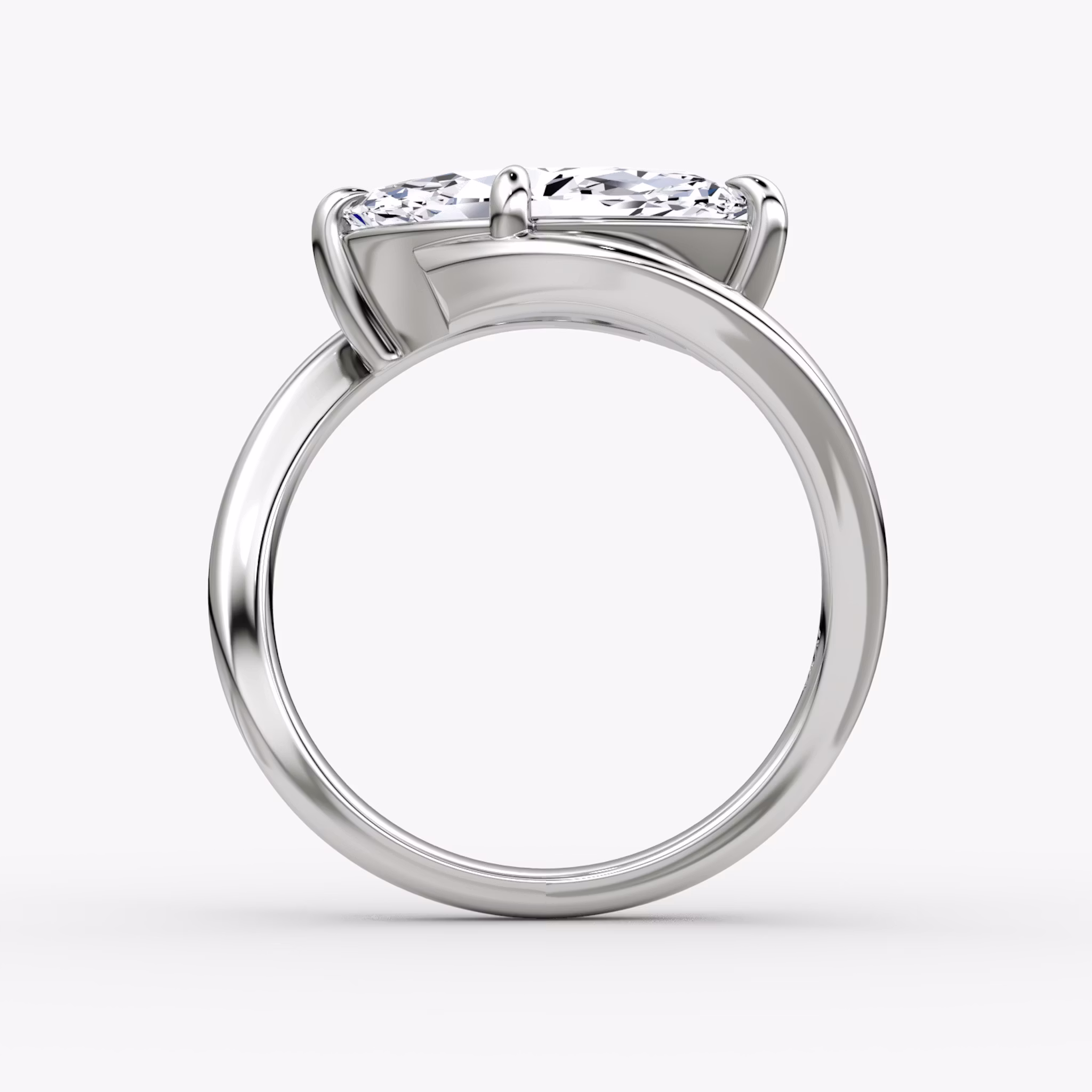 Wrapped Solitairo | Marquise | Platino | bandAccent: Simple | diamondOrientation: vertical | caratWeight: other