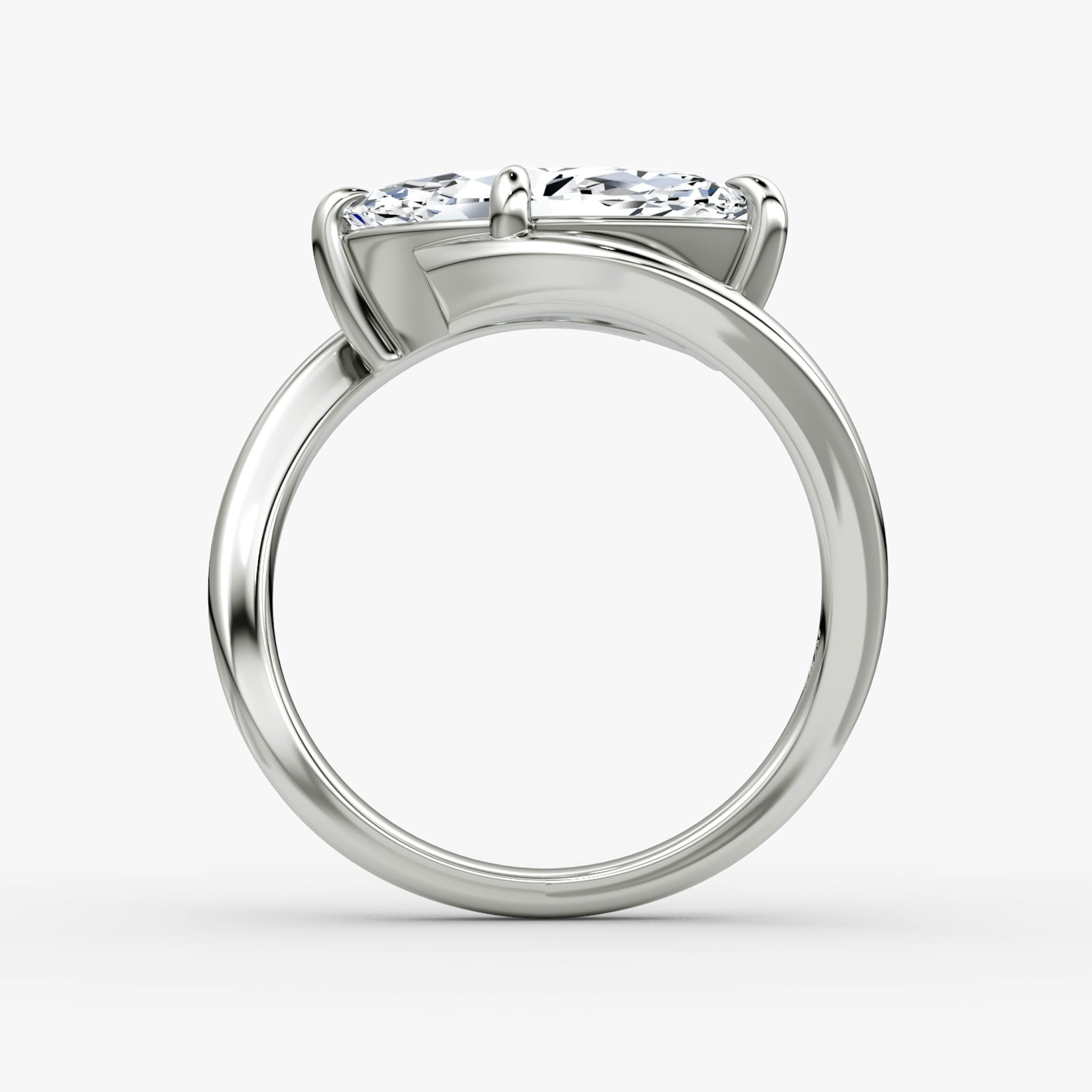 Wrapped Solitairo | Marquise | Platino | bandAccent: Simple | diamondOrientation: vertical | caratWeight: other