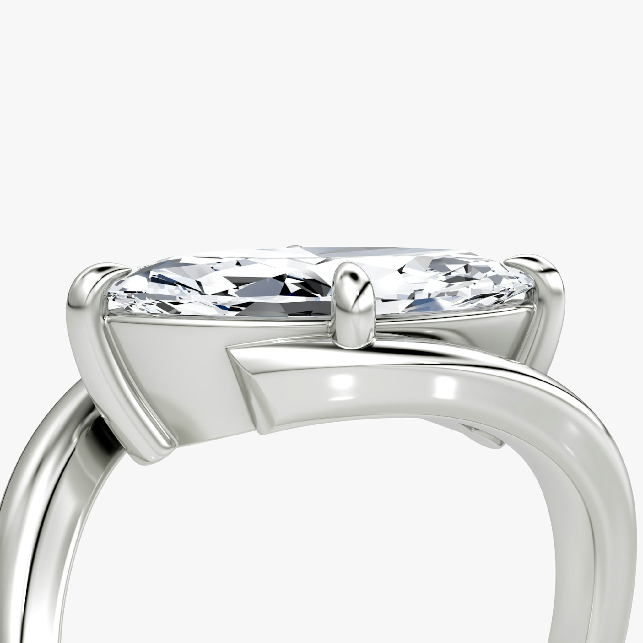 Wrapped Solitairo | Marquise | Platino | bandAccent: Simple | diamondOrientation: vertical | caratWeight: other