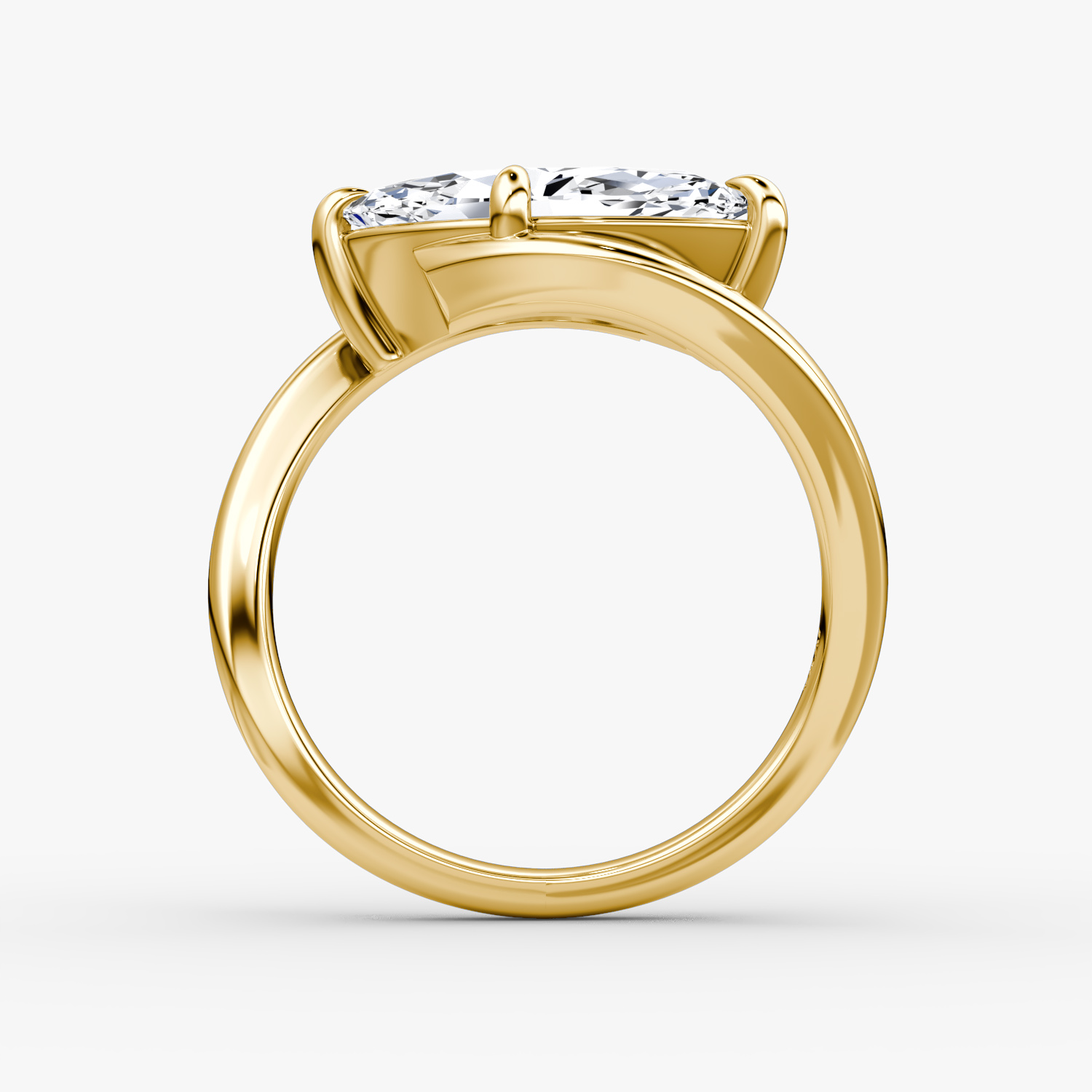 Wrapped Solitairo | Marquise | 18k | Oro amarillo | bandAccent: Simple | diamondOrientation: vertical | caratWeight: other