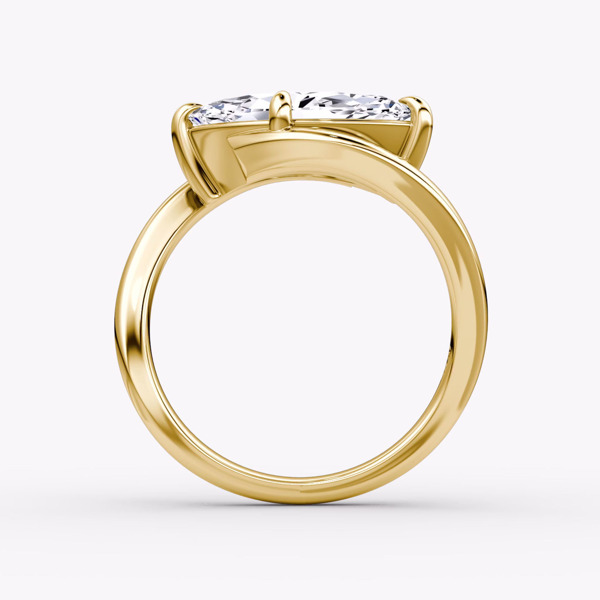 Wrapped Solitairo | Marquise | 18k | Oro amarillo | bandAccent: Simple | diamondOrientation: vertical | caratWeight: other