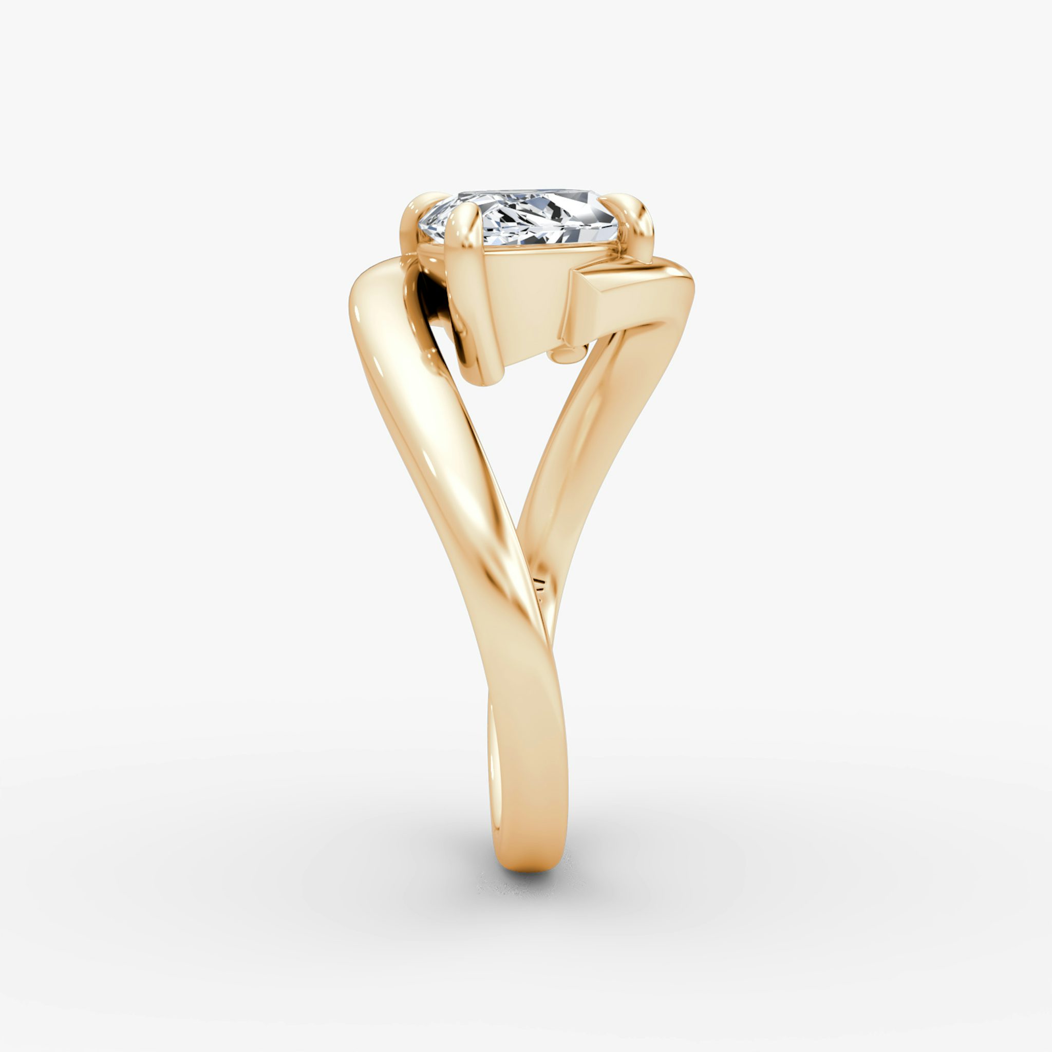 Wrapped Solitairo | Marquise | 14k | Oro rosa | bandAccent: Simple | diamondOrientation: vertical | caratWeight: other