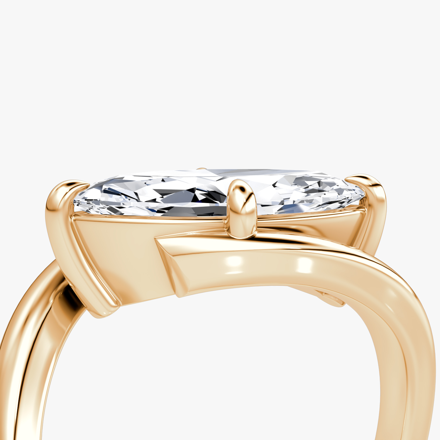 Wrapped Solitairo | Marquise | 14k | Oro rosa | bandAccent: Simple | diamondOrientation: vertical | caratWeight: other