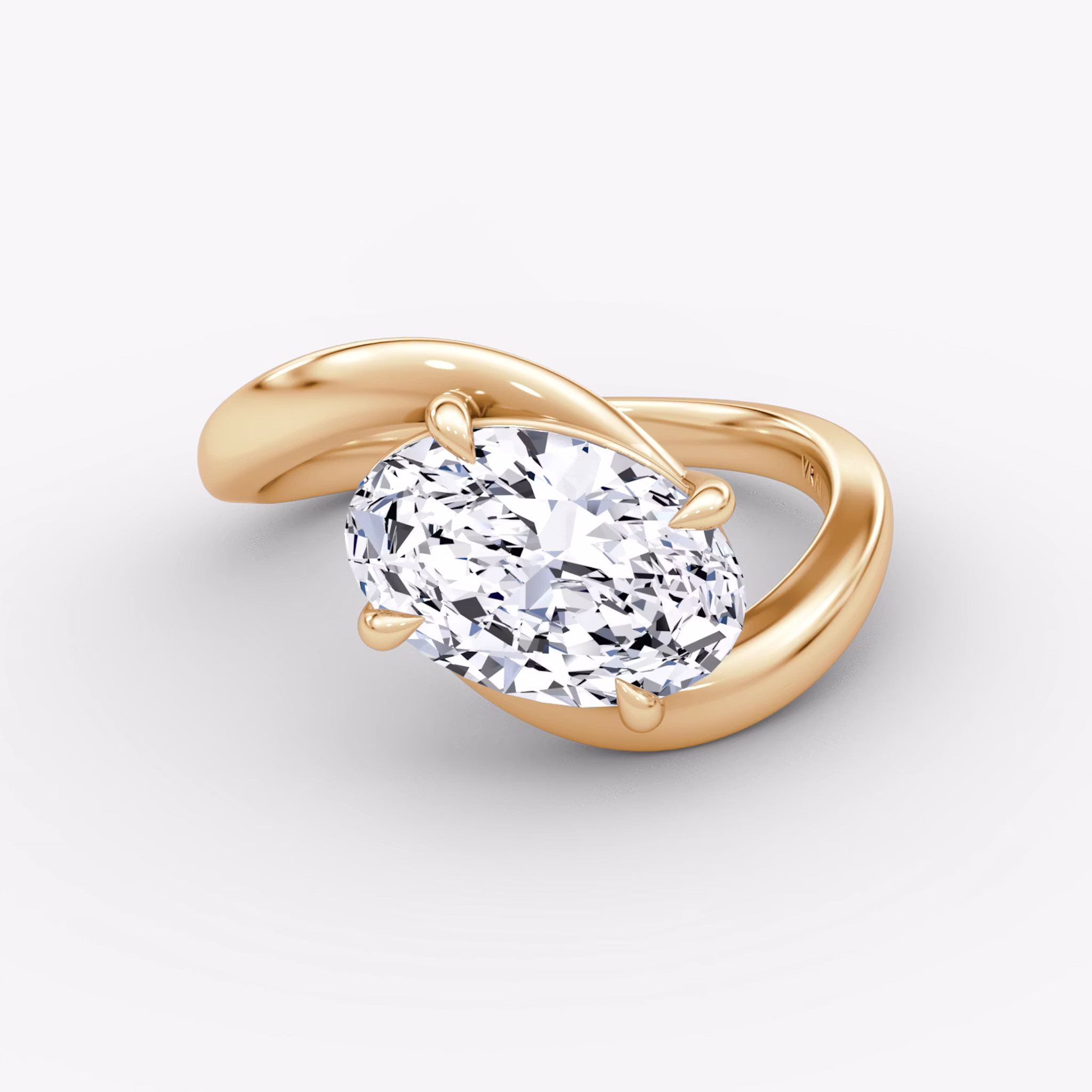 The Wrapped Solitaire Oval | Rose Gold