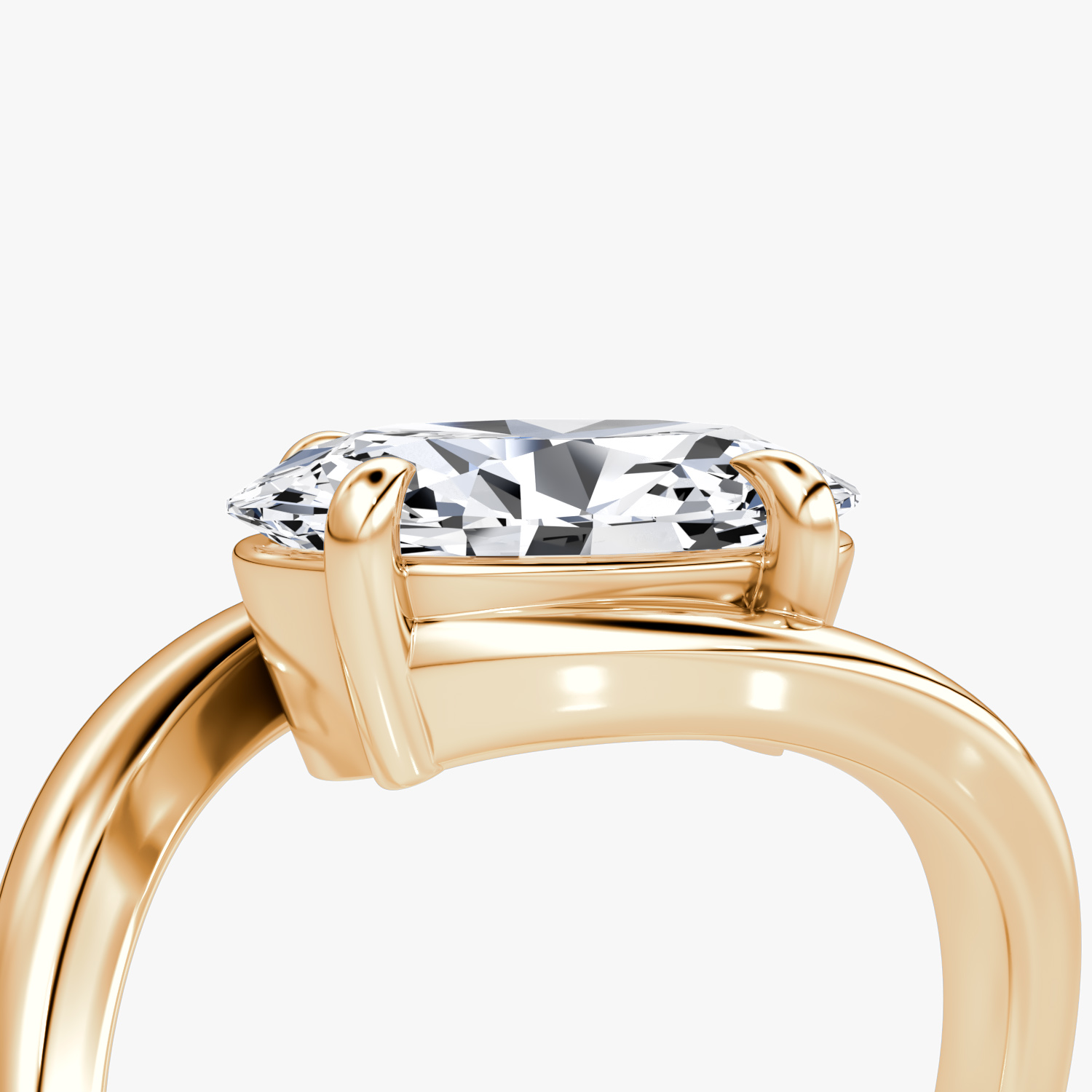 Wrapped Solitairo | Oval | 14k | Oro rosa | bandAccent: Simple | diamondOrientation: vertical | caratWeight: other