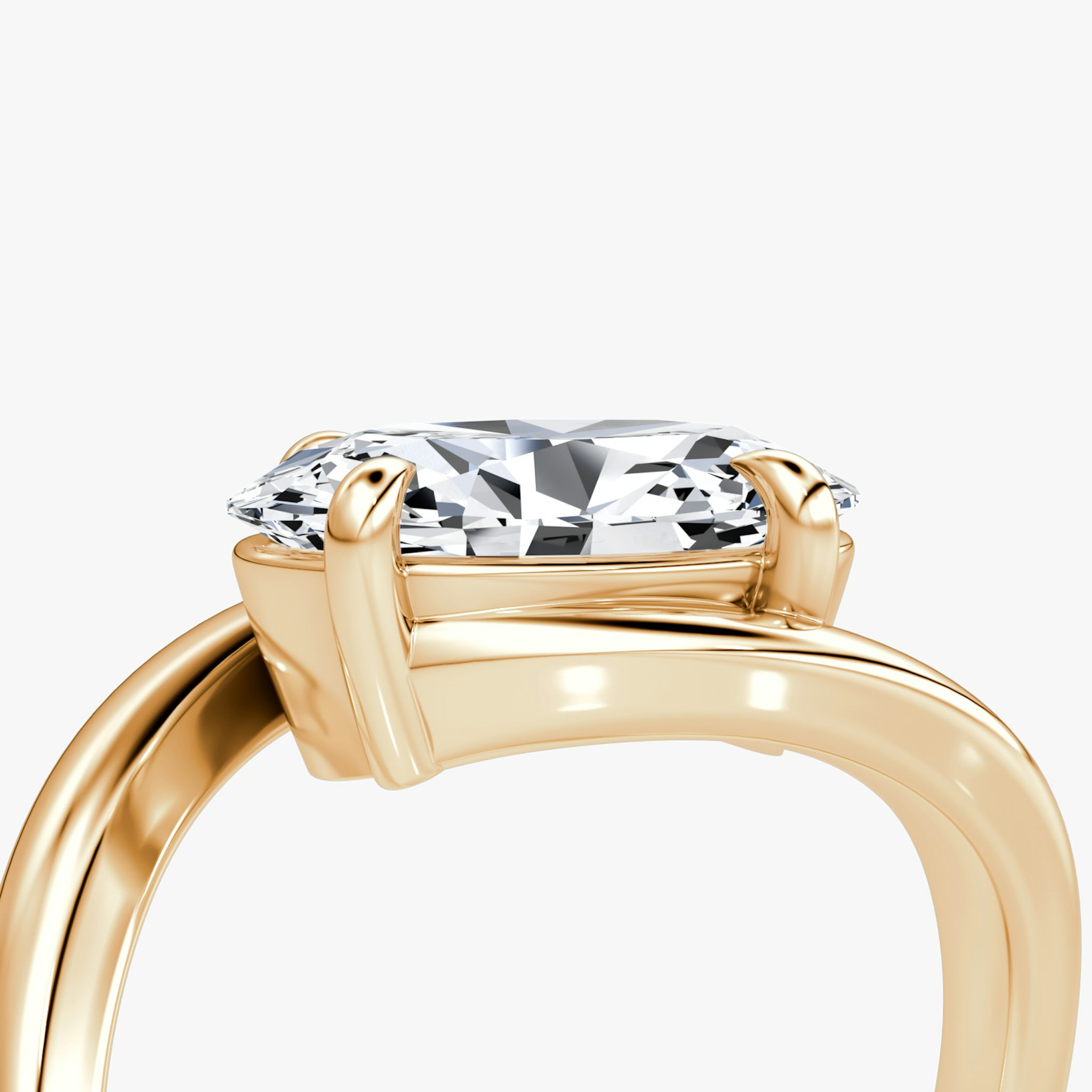 Wrapped Solitairo | Oval | 14k | Oro rosa | bandAccent: Simple | diamondOrientation: vertical | caratWeight: other