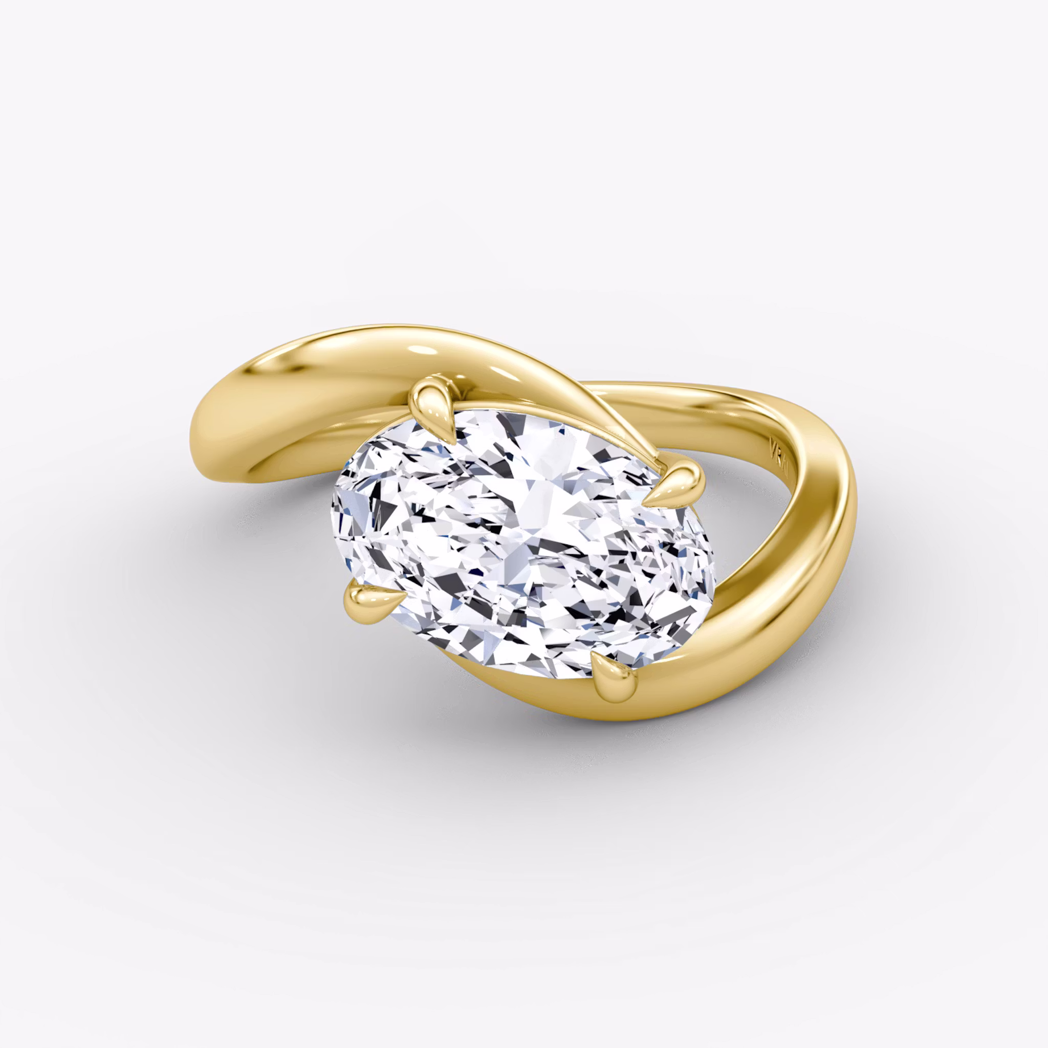 The Wrapped Solitaire Oval | Yellow Gold