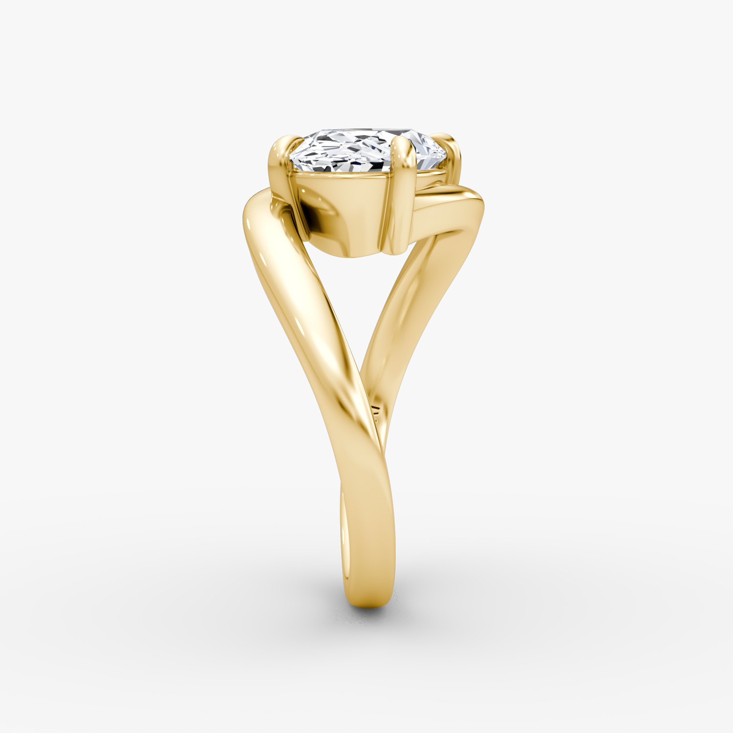 Wrapped Solitairo | Oval | 18k | Oro amarillo | bandAccent: Simple | diamondOrientation: vertical | caratWeight: other