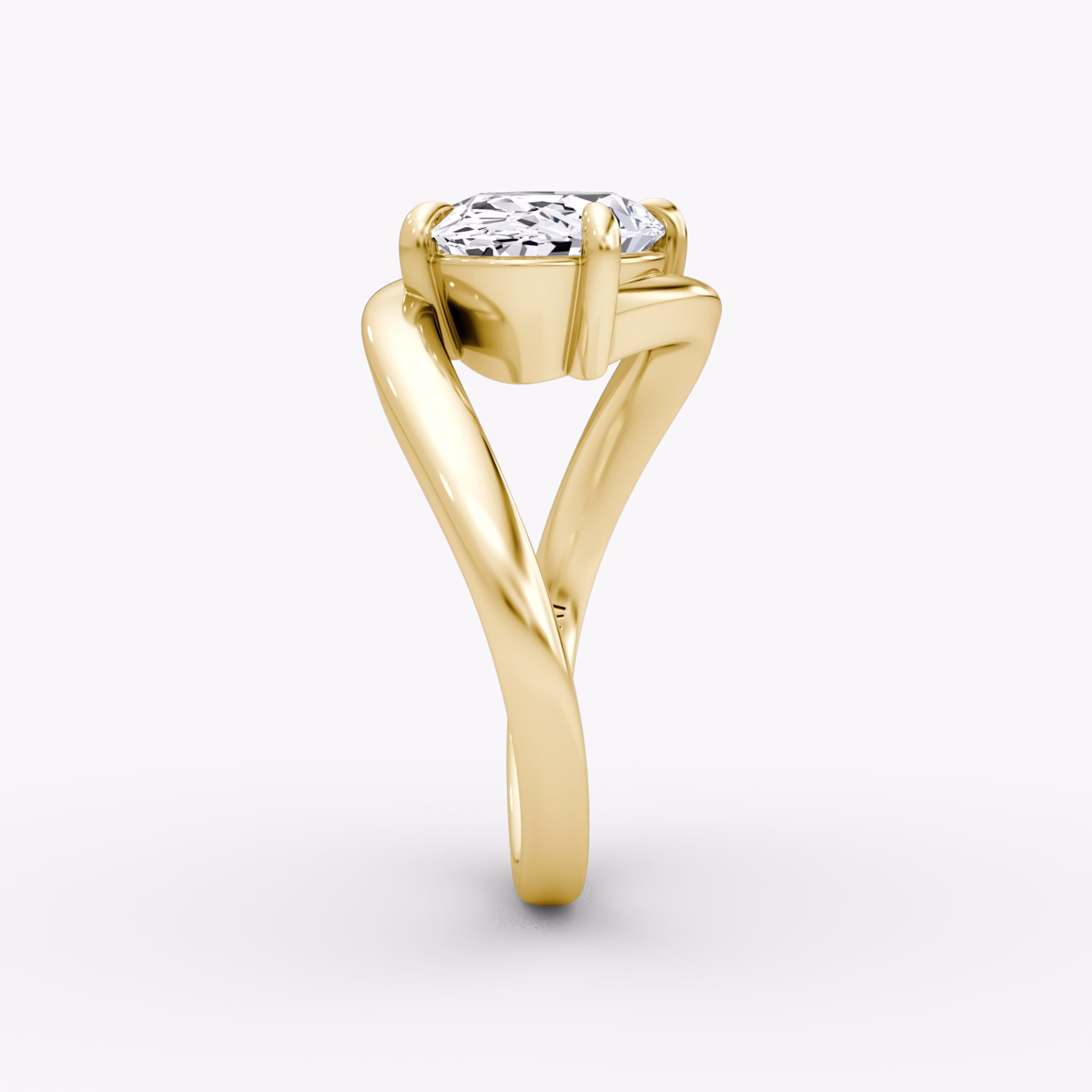 Wrapped Solitairo | Oval | 18k | Oro amarillo | bandAccent: Simple | diamondOrientation: vertical | caratWeight: other