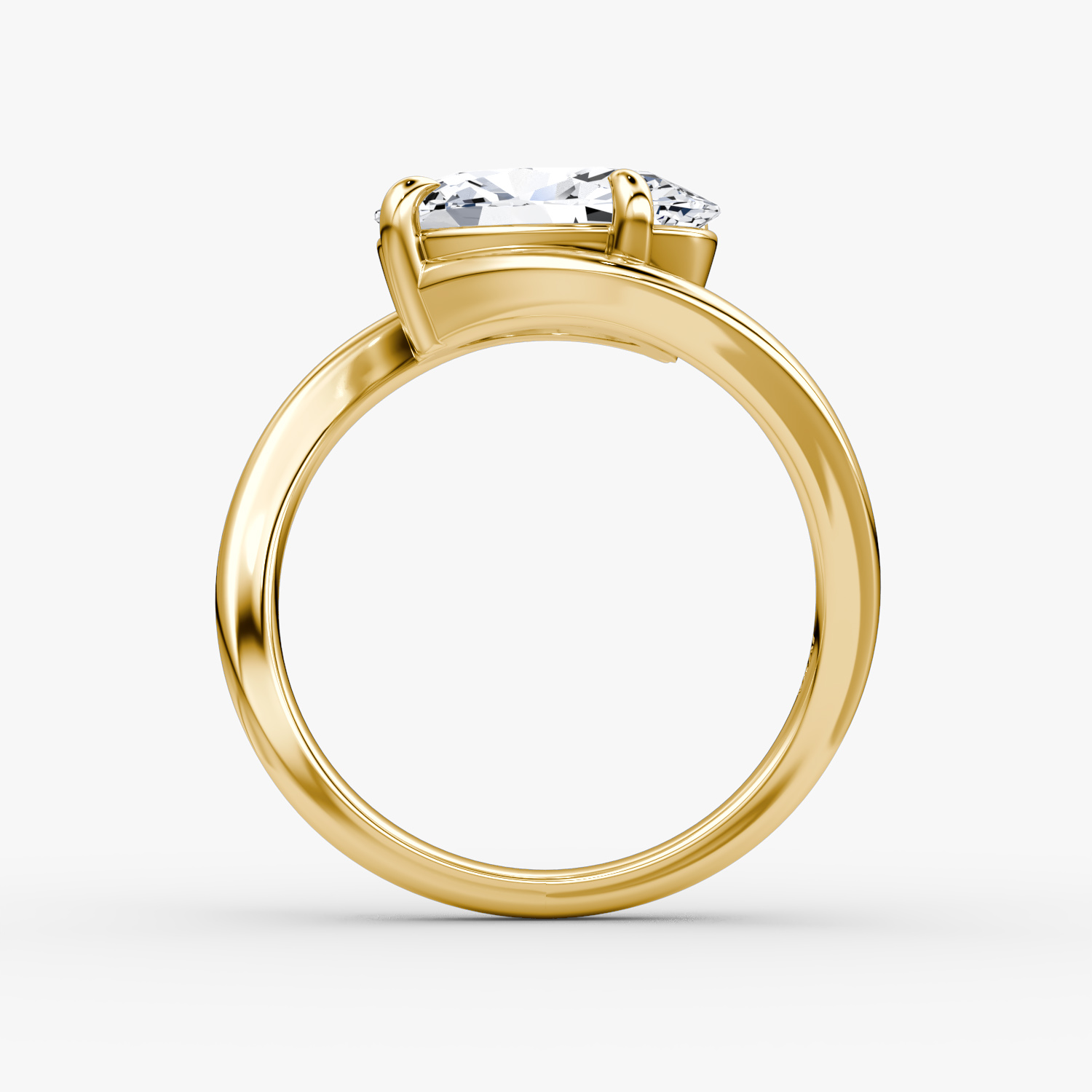 Wrapped Solitairo | Oval | 18k | Oro amarillo | bandAccent: Simple | diamondOrientation: vertical | caratWeight: other