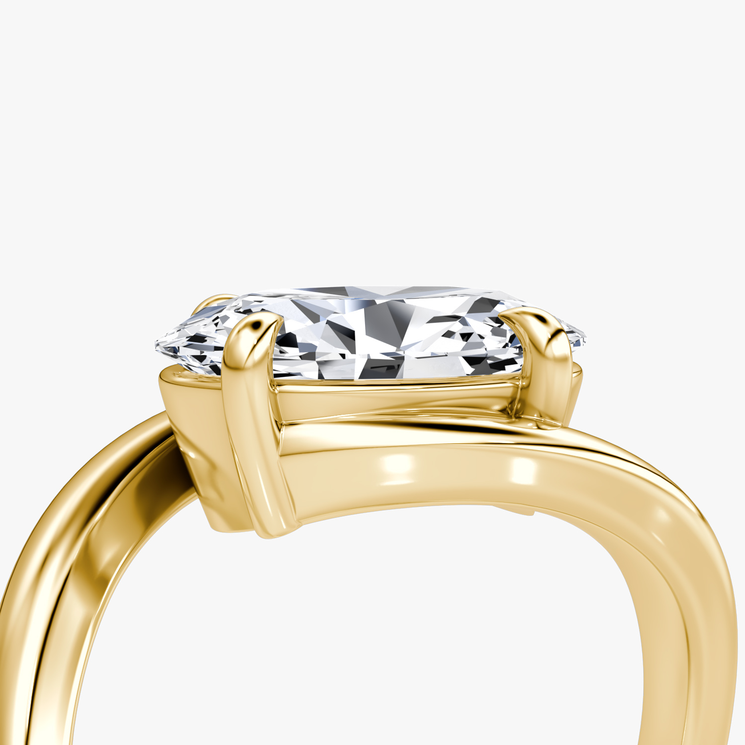 Wrapped Solitairo | Oval | 18k | Oro amarillo | bandAccent: Simple | diamondOrientation: vertical | caratWeight: other