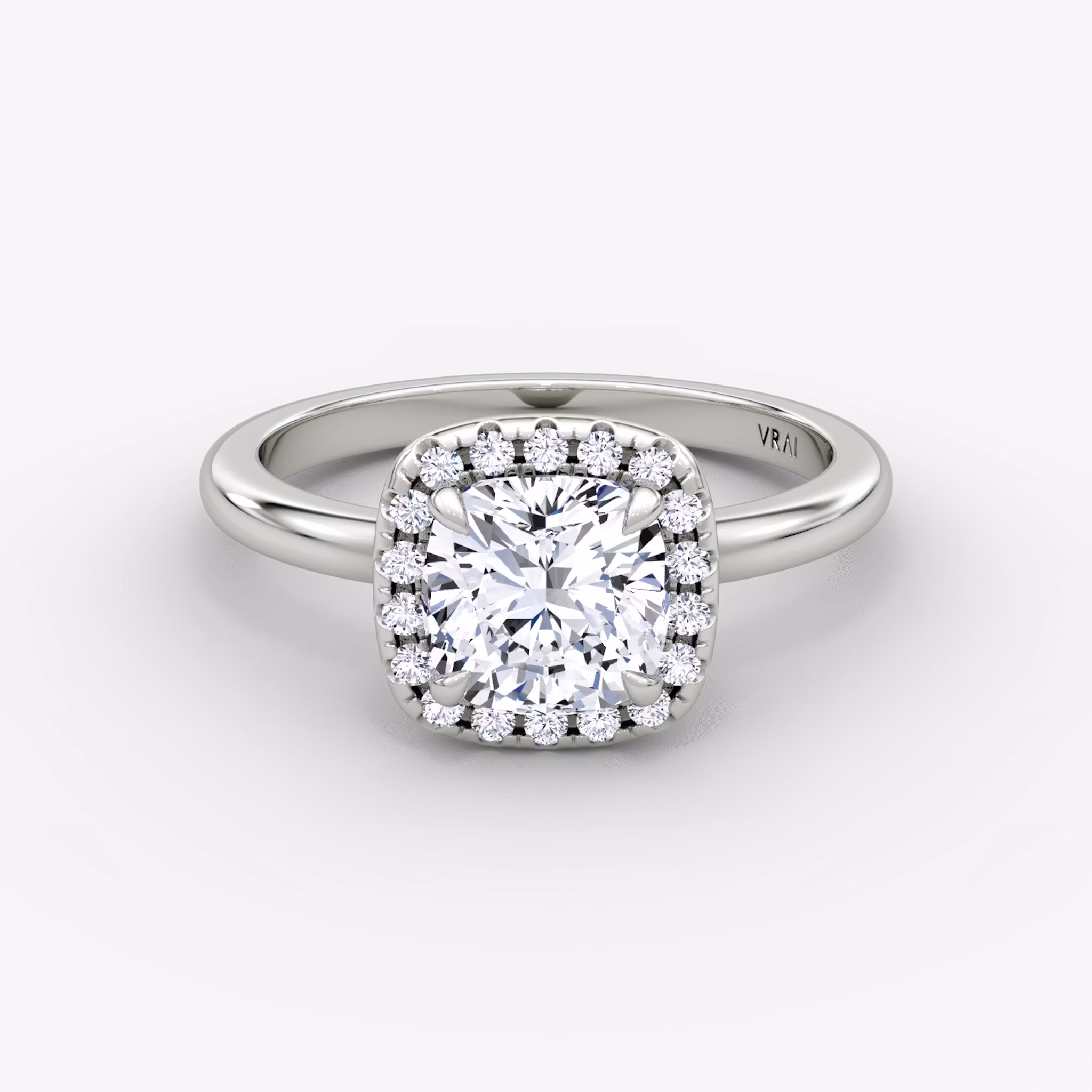 The Halo Cushion | White Gold