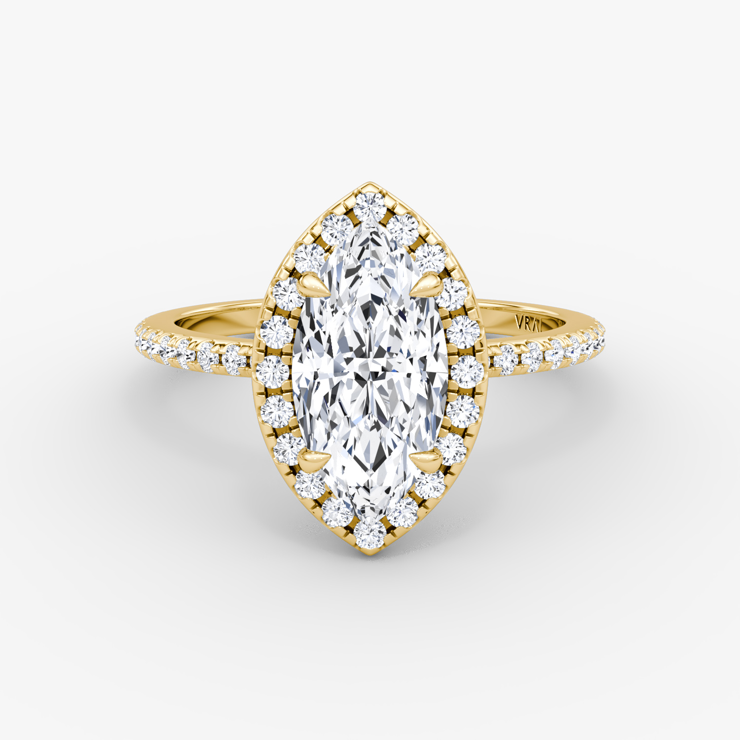The Halo Marquise | Yellow Gold