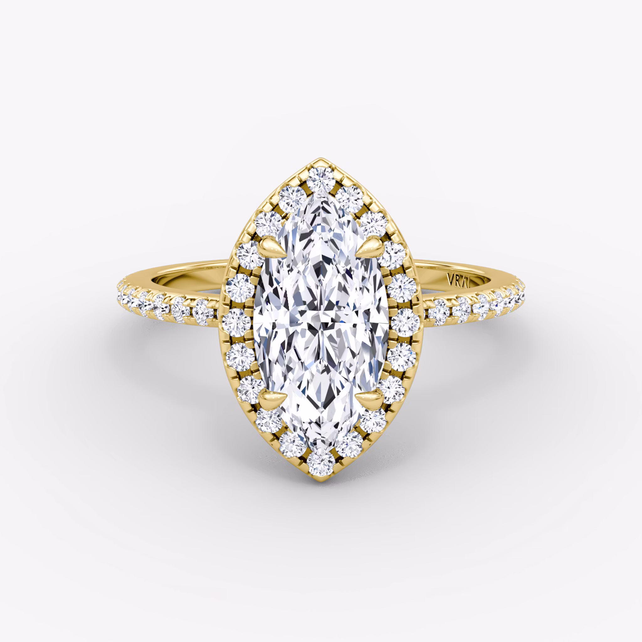 The Halo Marquise | Yellow Gold