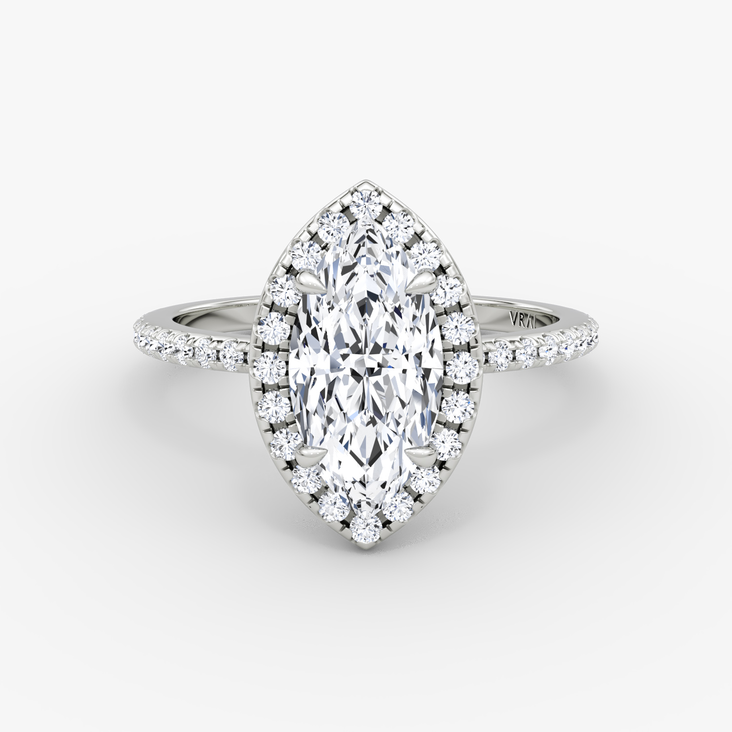 The Halo Marquise | White Gold