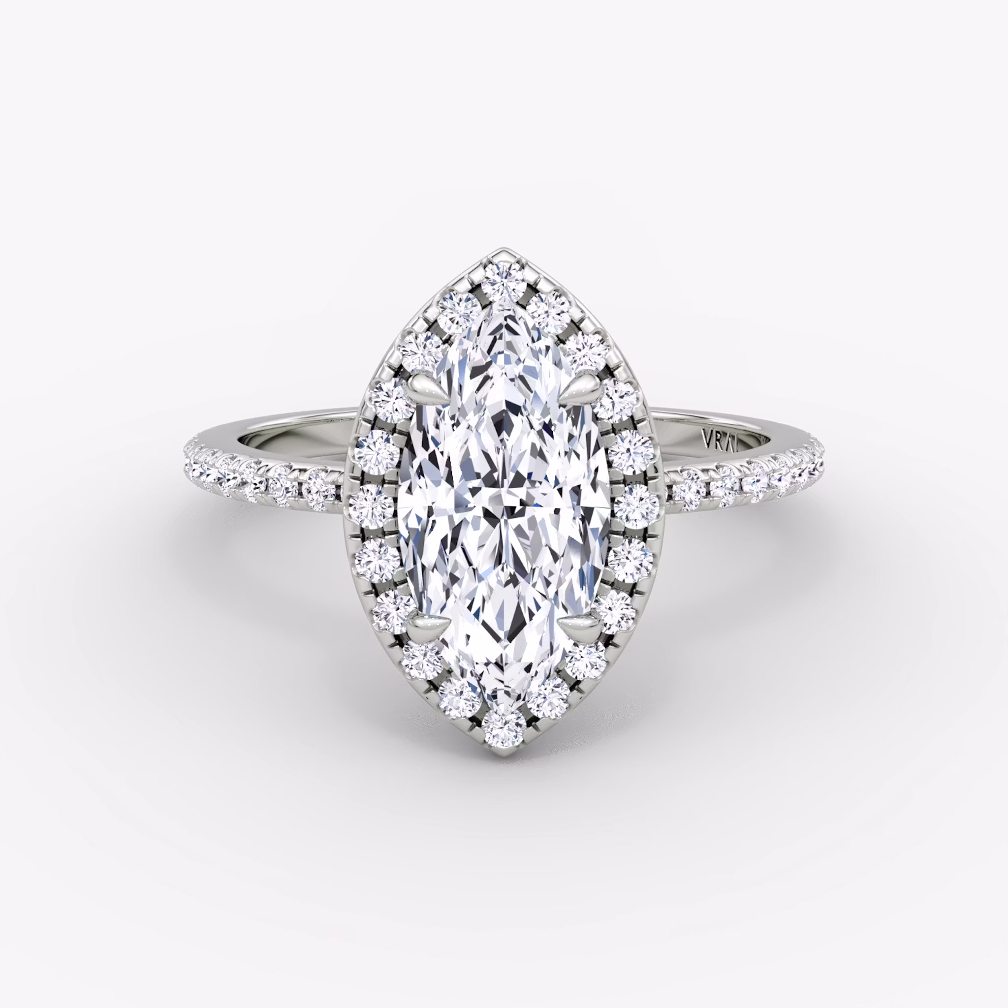 The Halo Marquise | White Gold
