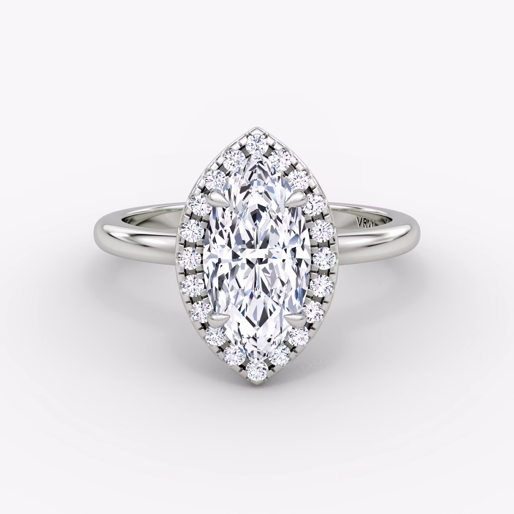 The Halo Marquise | White Gold