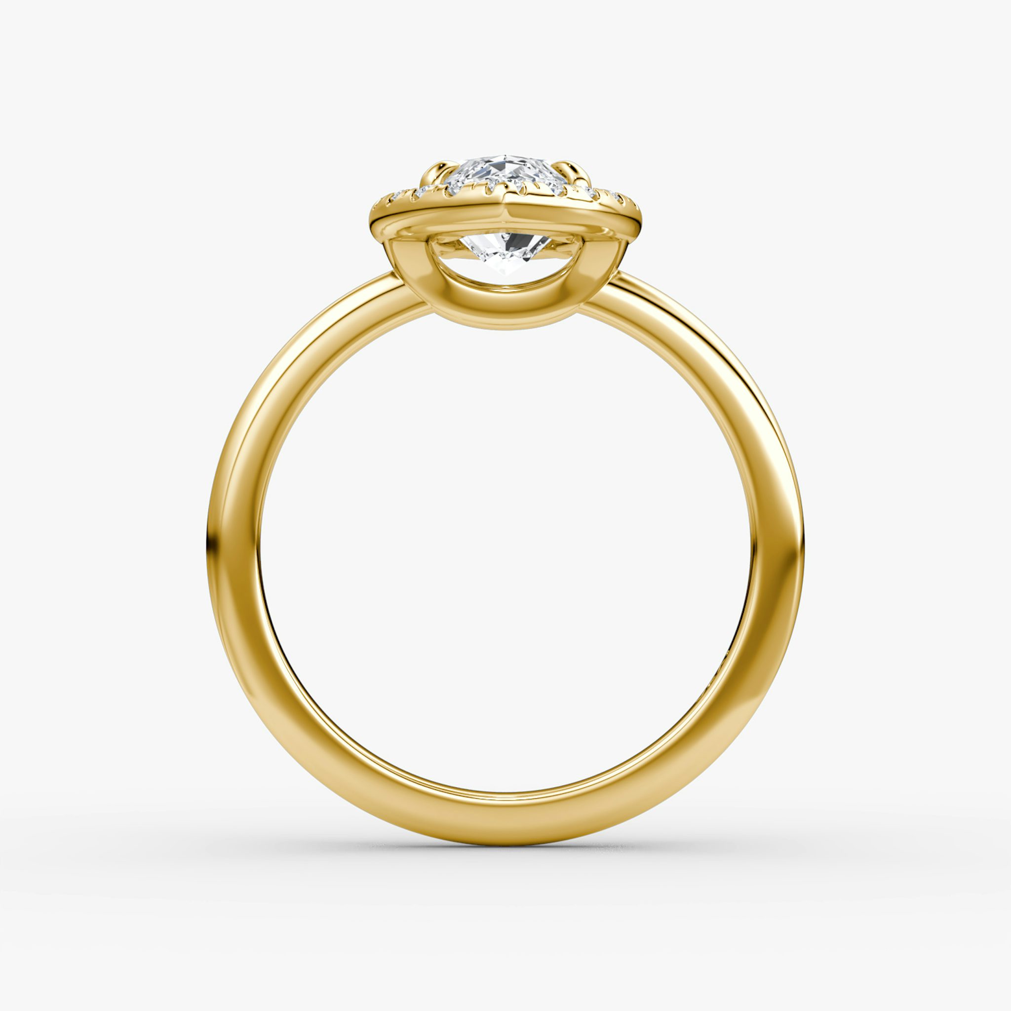 The Halo | Marquise | 18k | Yellow Gold | bandAccent: Plain | haloSize: original | diamondOrientation: vertical | caratWeight: other