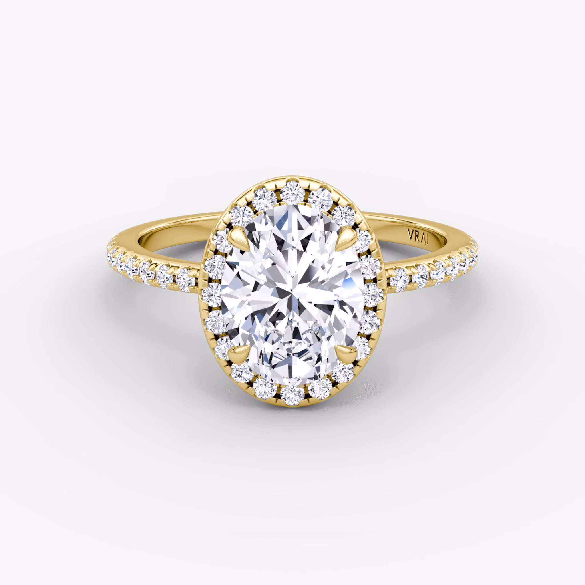 The Halo Oval | Yellow Gold
