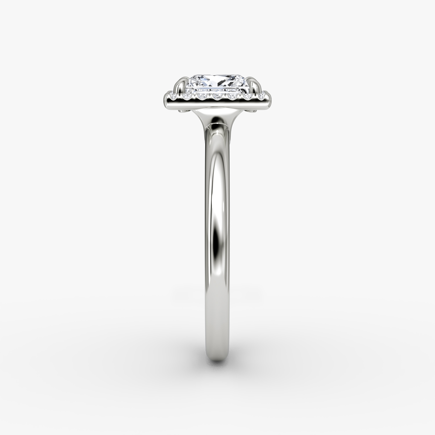 Halo | Princess | Platin | bandAccent: Ohne Pavé-Besatz | haloSize: original | diamondOrientation: vertical | caratWeight: other