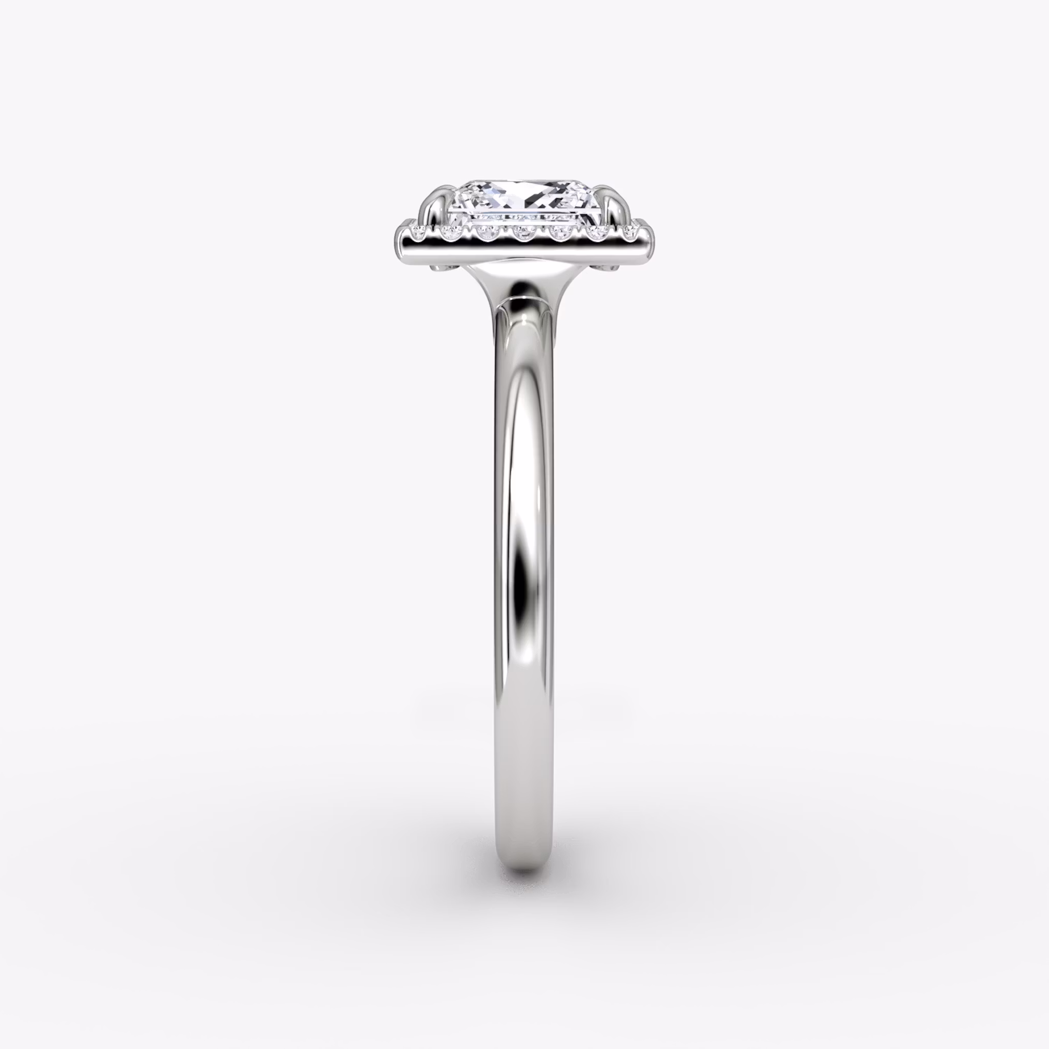 Halo | Princess | Platin | bandAccent: Ohne Pavé-Besatz | haloSize: original | diamondOrientation: vertical | caratWeight: other