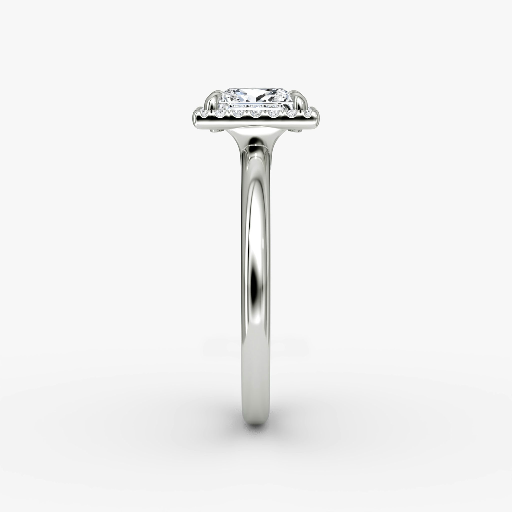 Halo | Princess | Platin | bandAccent: Ohne Pavé-Besatz | haloSize: original | diamondOrientation: vertical | caratWeight: other