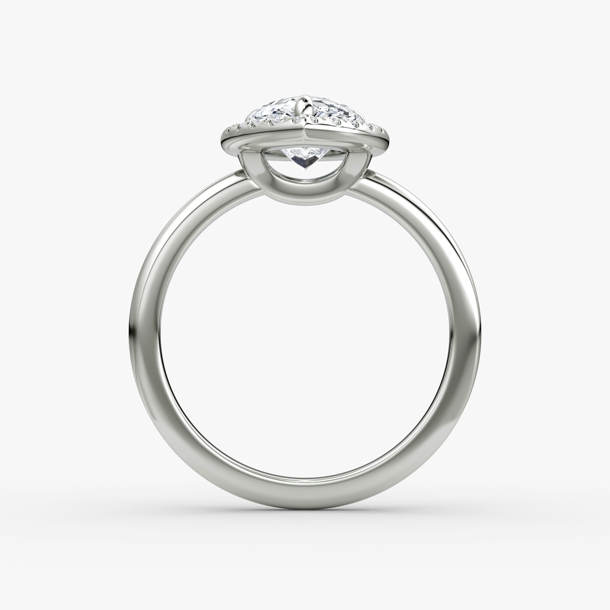 Halo | Tropfen | 18k | Weißgold | bandAccent: Ohne Pavé-Besatz | haloSize: original | diamondOrientation: vertical | caratWeight: other