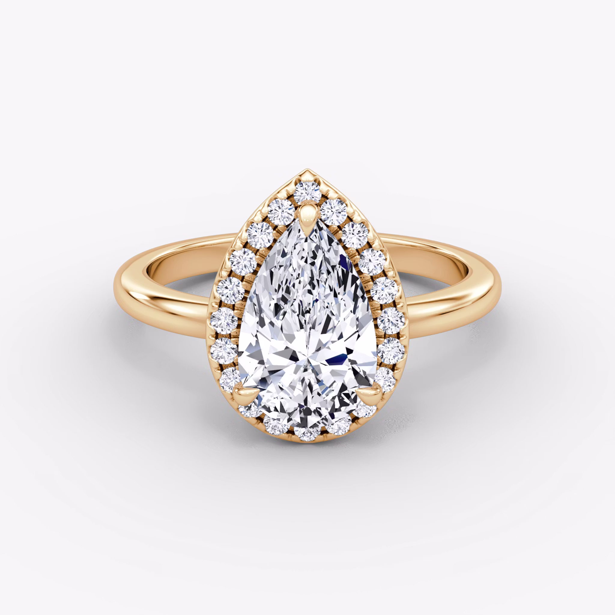 The Halo Pear | Rose Gold