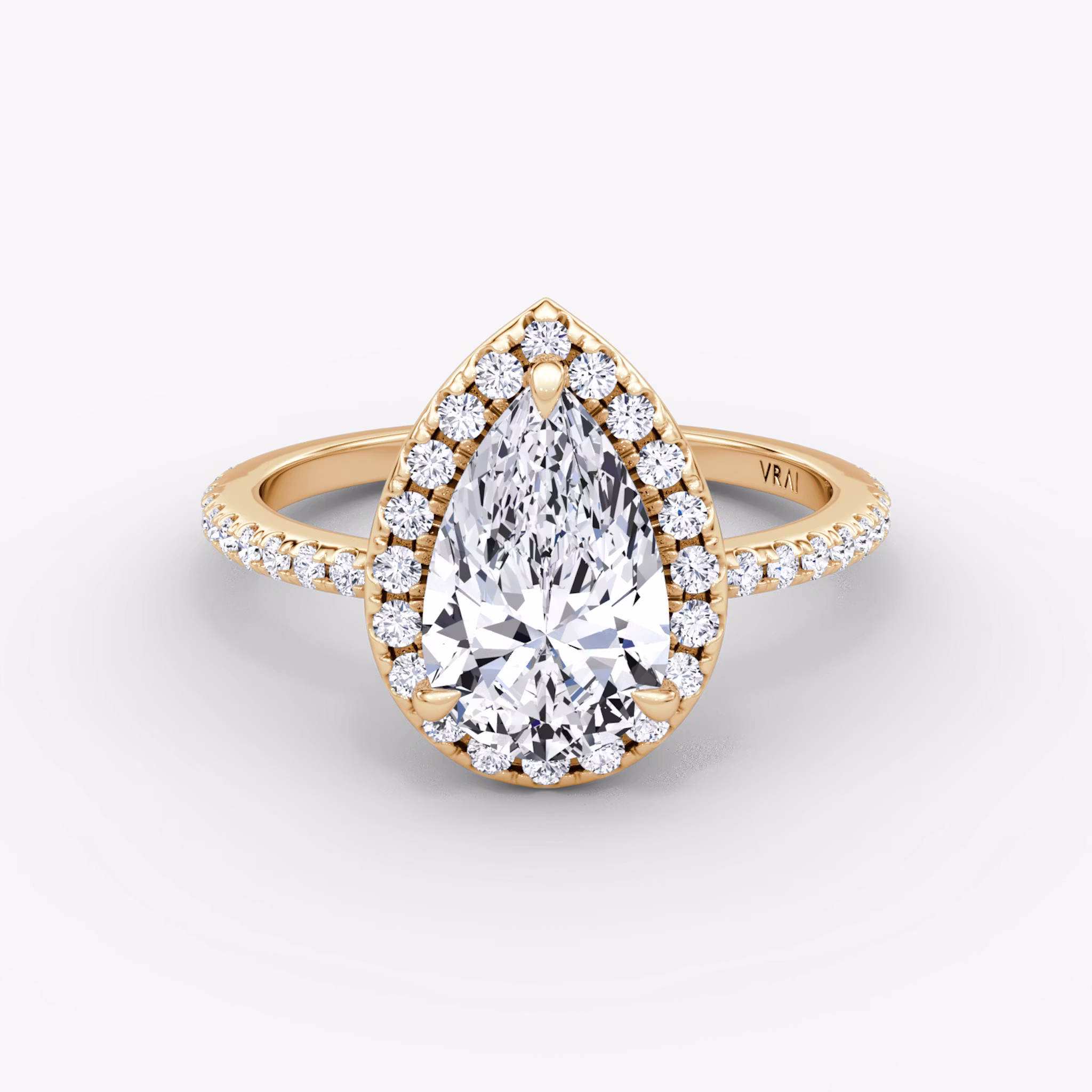 The Halo Pear | Rose Gold