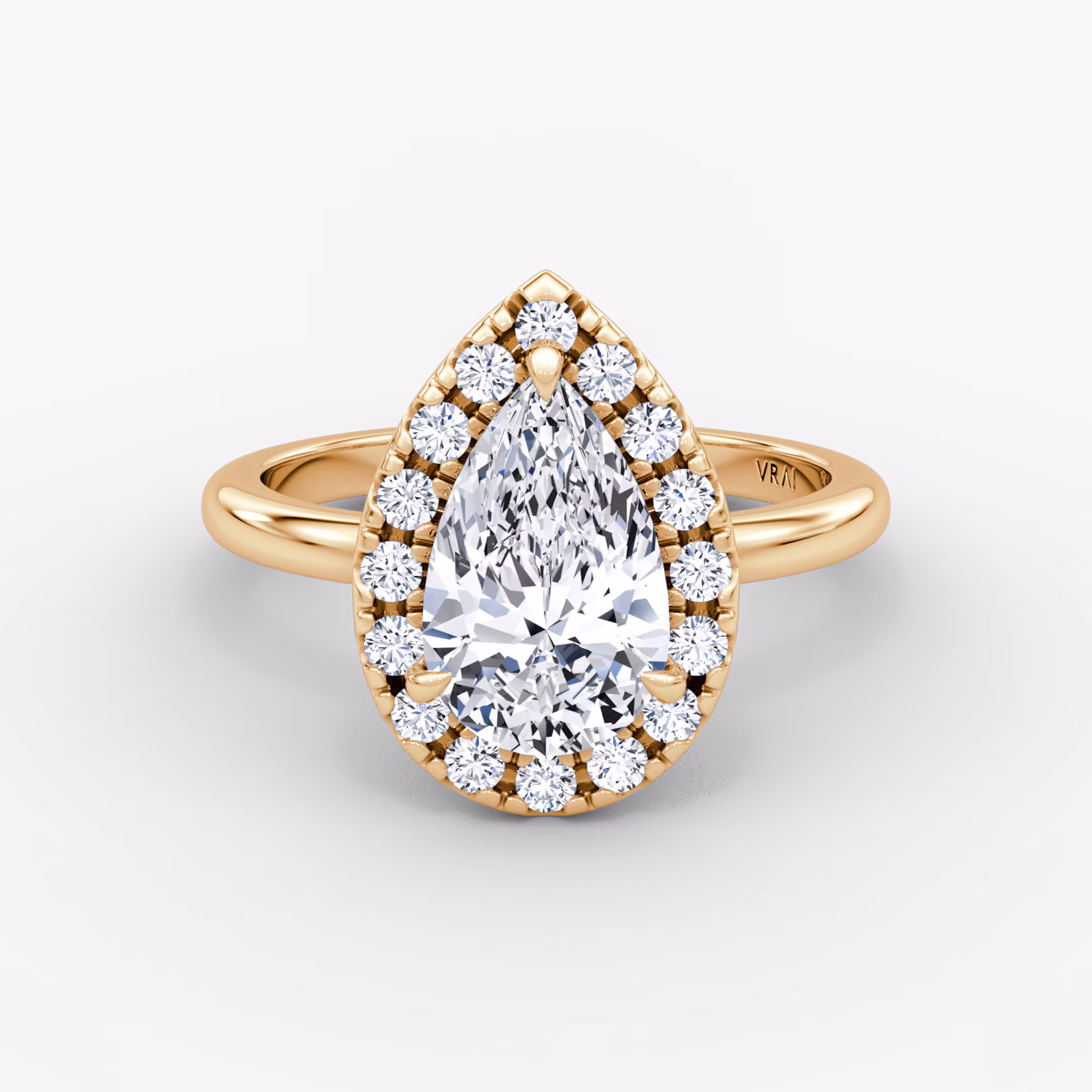 Halo Pear | Rose Gold
