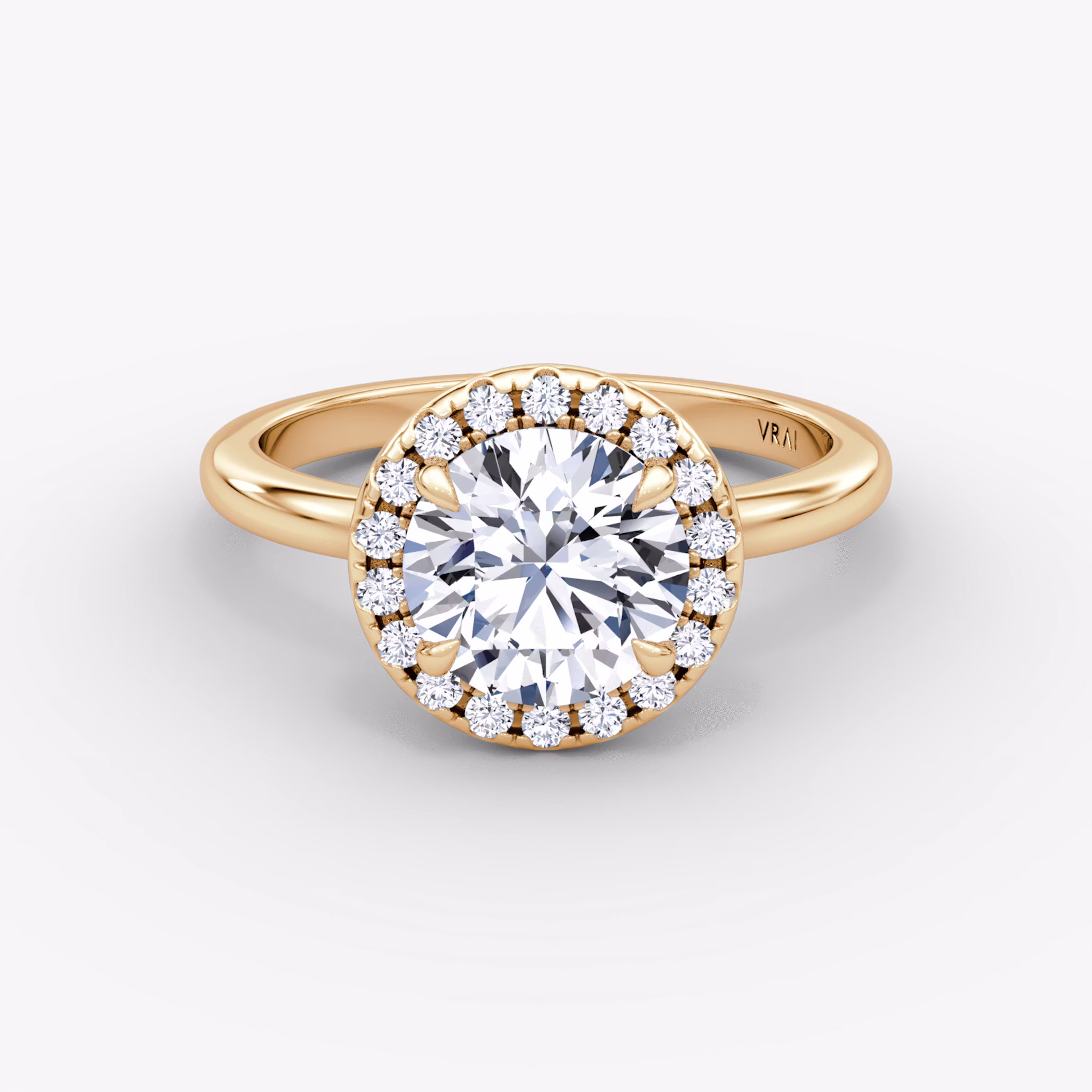 The Halo Round Brilliant | Rose Gold