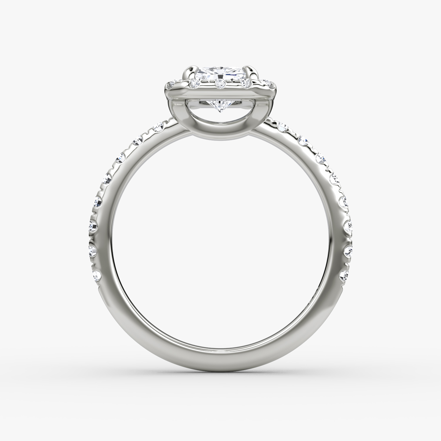 Halo | Radiant | Platin | bandAccent: Mit Pavé-Besatz | haloSize: large | diamondOrientation: vertical | caratWeight: other