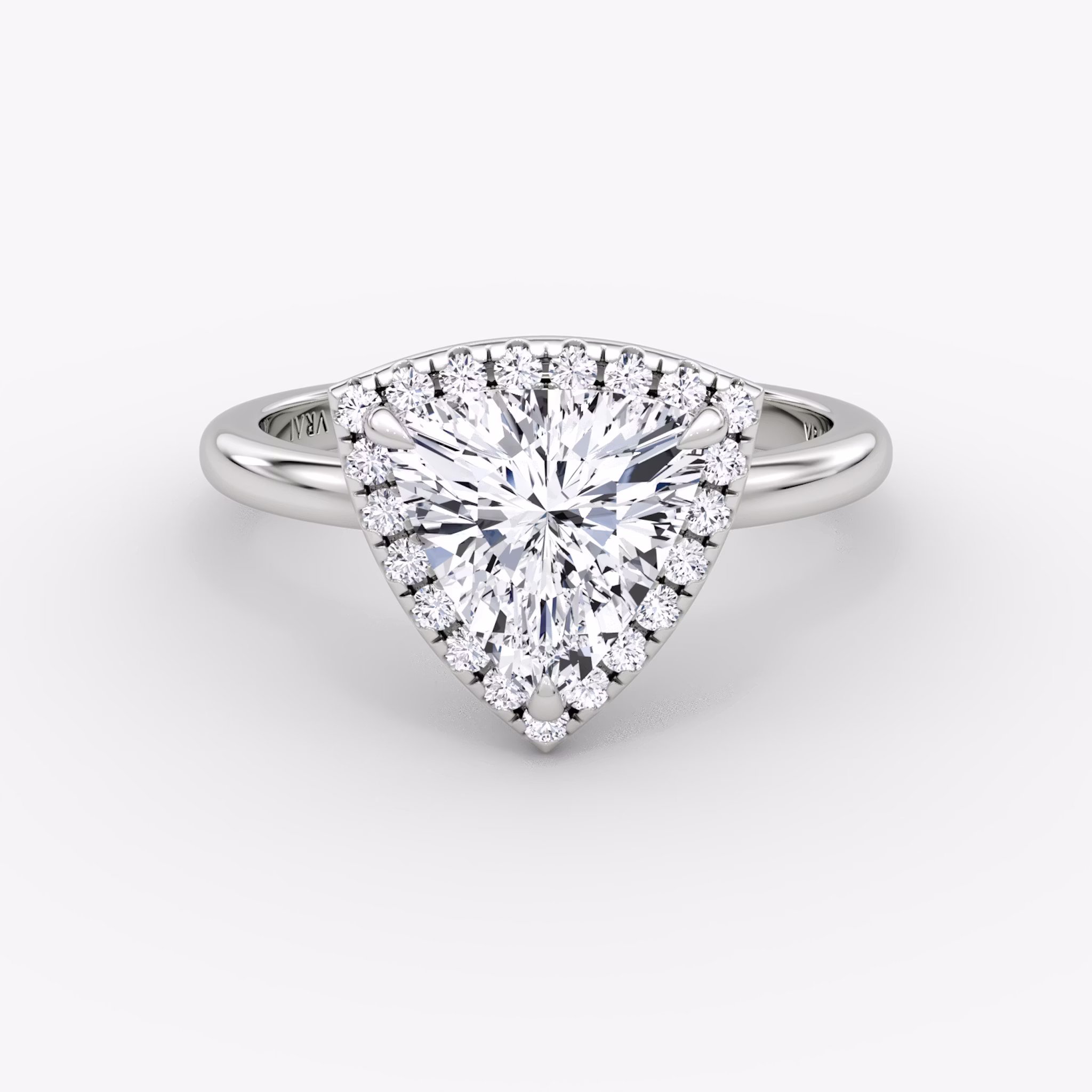 Halo | Trillant | Platin | bandAccent: Ohne Pavé-Besatz | haloSize: original | diamondOrientation: vertical | caratWeight: other