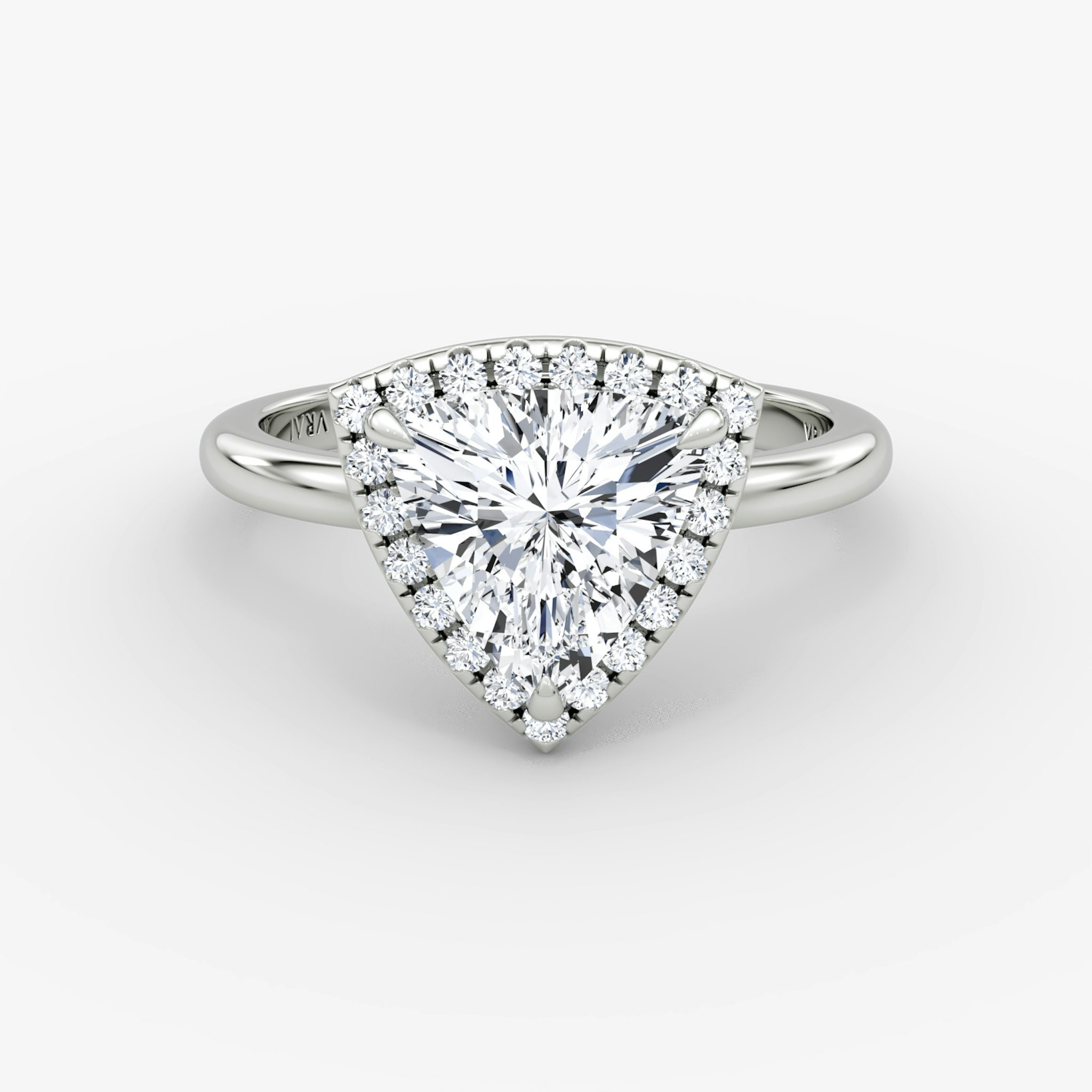 Halo | Trillant | Platin | bandAccent: Ohne Pavé-Besatz | haloSize: original | diamondOrientation: vertical | caratWeight: other