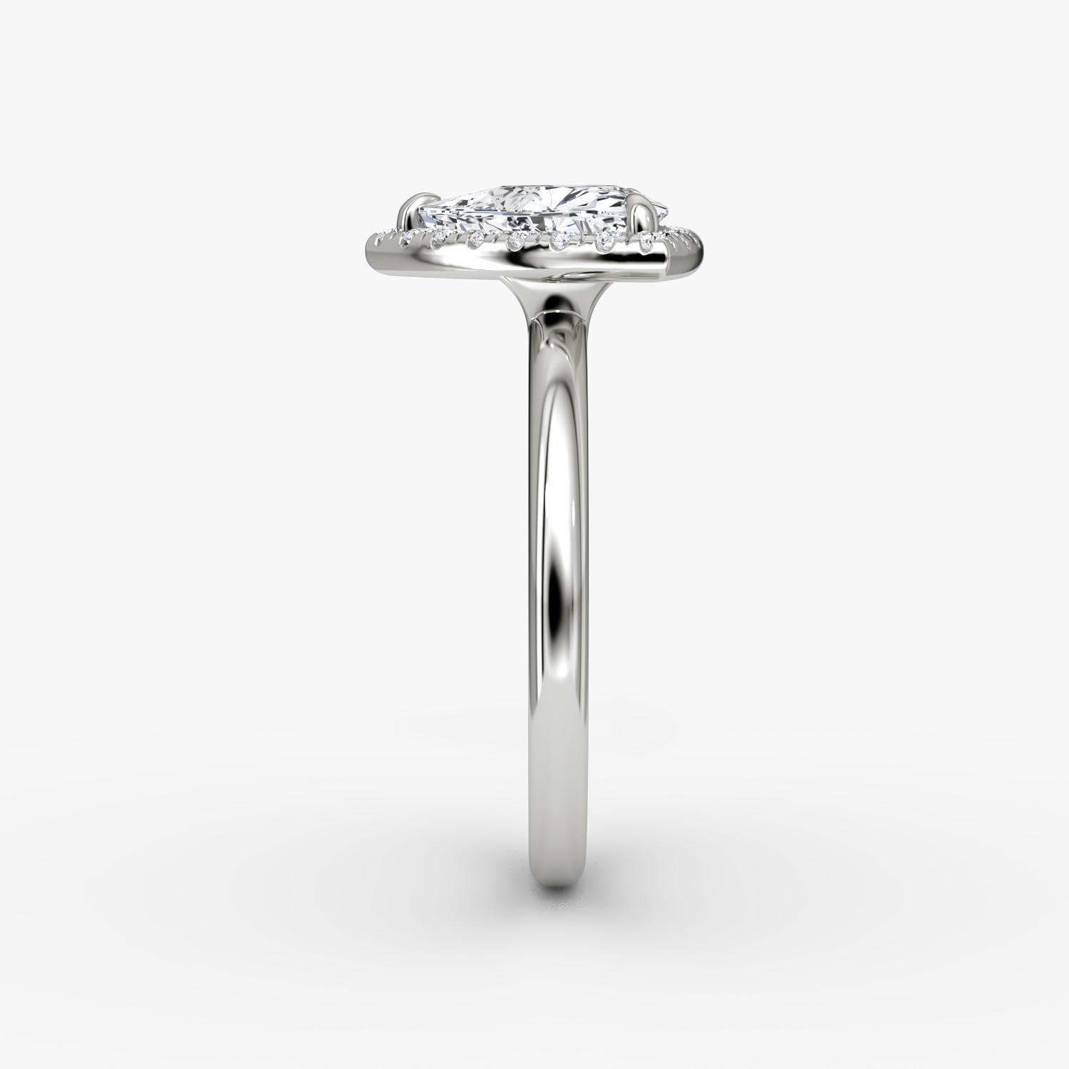 Halo | Trillant | Platin | bandAccent: Ohne Pavé-Besatz | haloSize: original | diamondOrientation: vertical | caratWeight: other