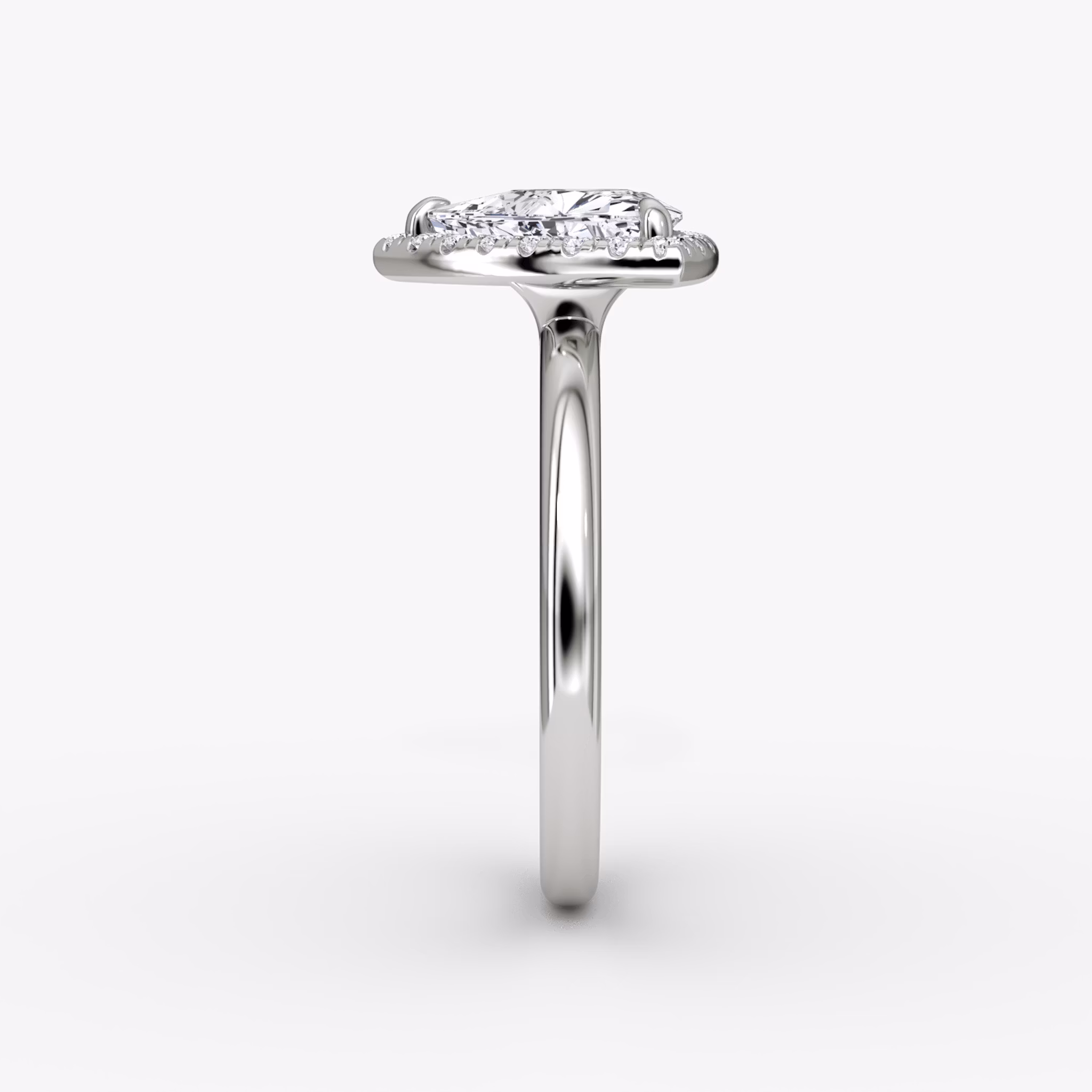 Halo | Trillant | Platin | bandAccent: Ohne Pavé-Besatz | haloSize: original | diamondOrientation: vertical | caratWeight: other