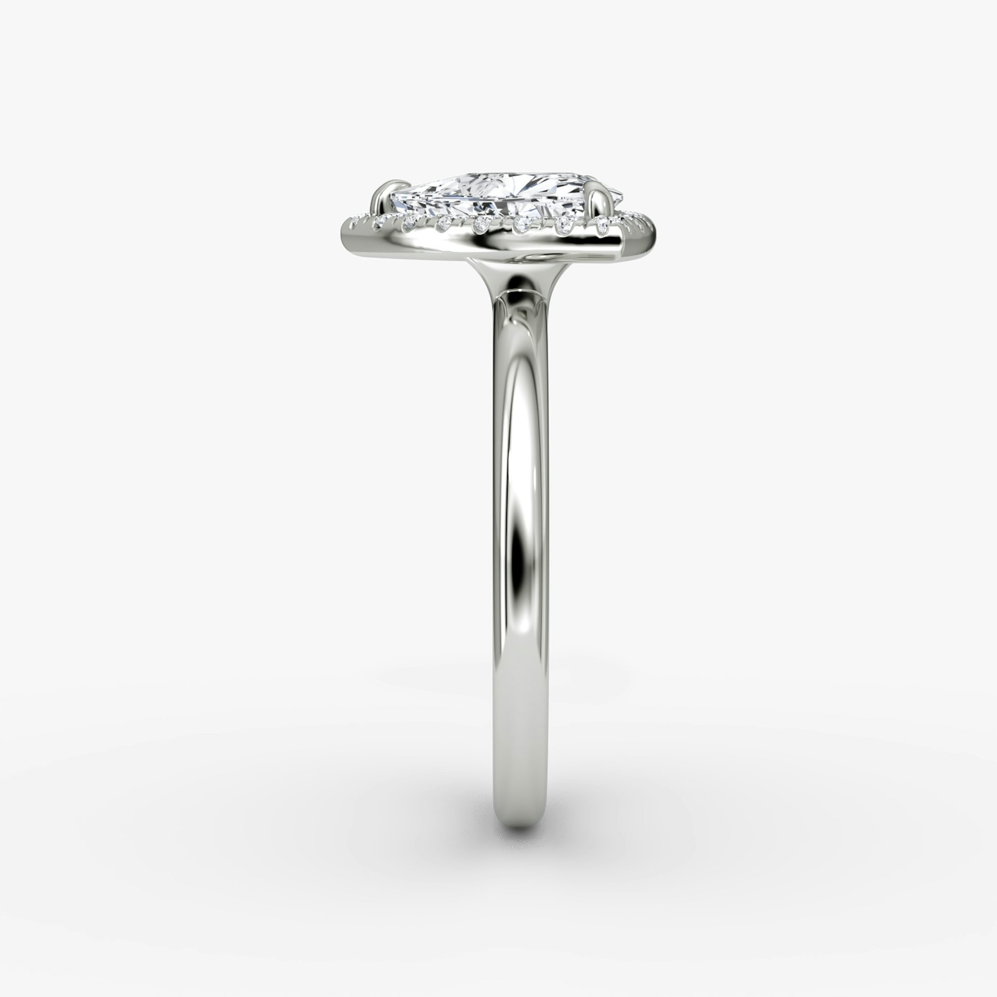 Halo | Trillant | Platin | bandAccent: Ohne Pavé-Besatz | haloSize: original | diamondOrientation: vertical | caratWeight: other