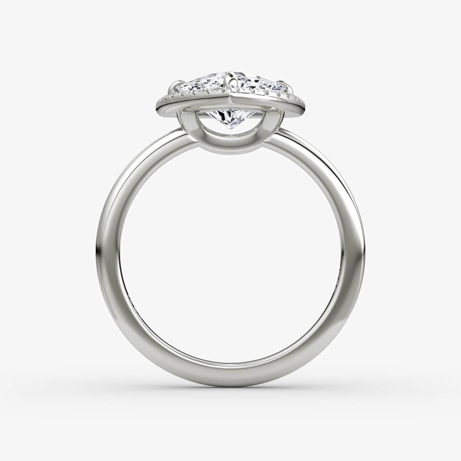 Halo | Trillant | Platin | bandAccent: Ohne Pavé-Besatz | haloSize: original | diamondOrientation: vertical | caratWeight: other