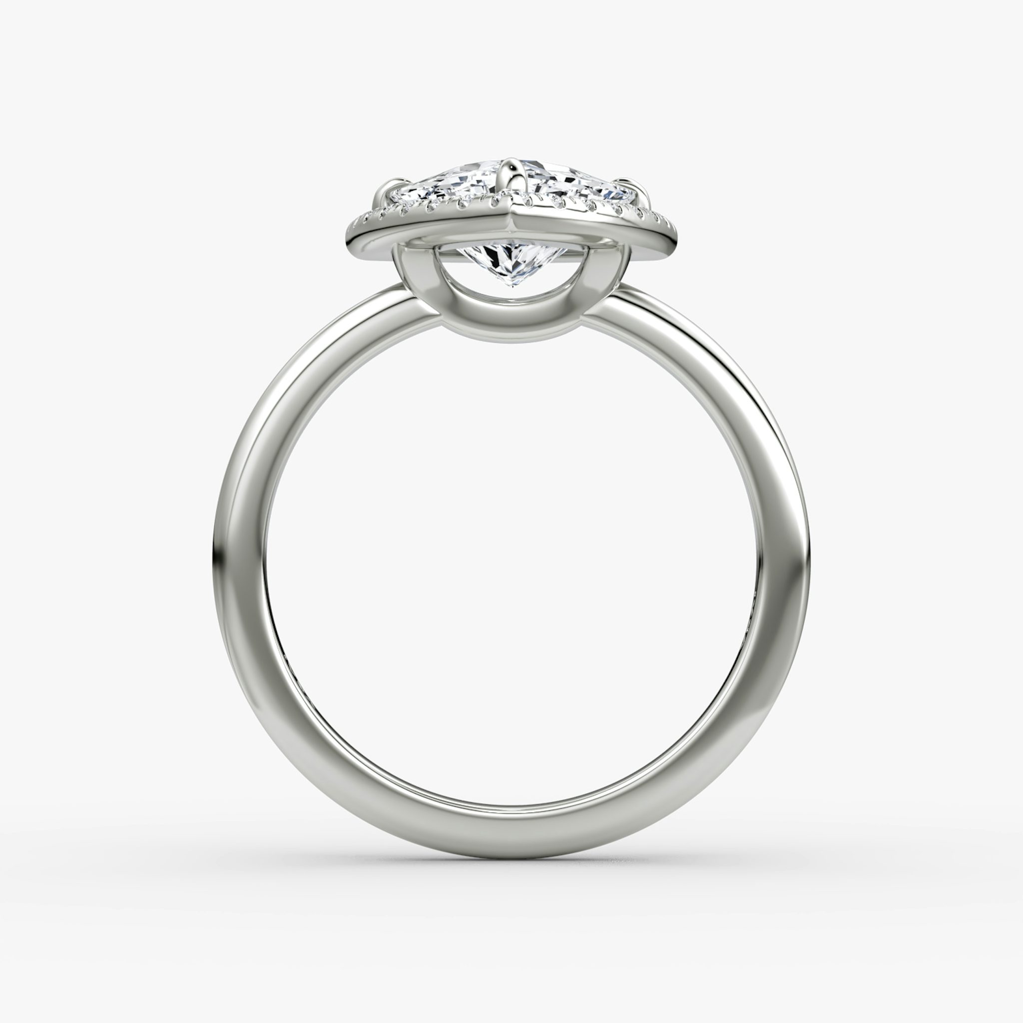 Halo | Trillant | Platin | bandAccent: Ohne Pavé-Besatz | haloSize: original | diamondOrientation: vertical | caratWeight: other