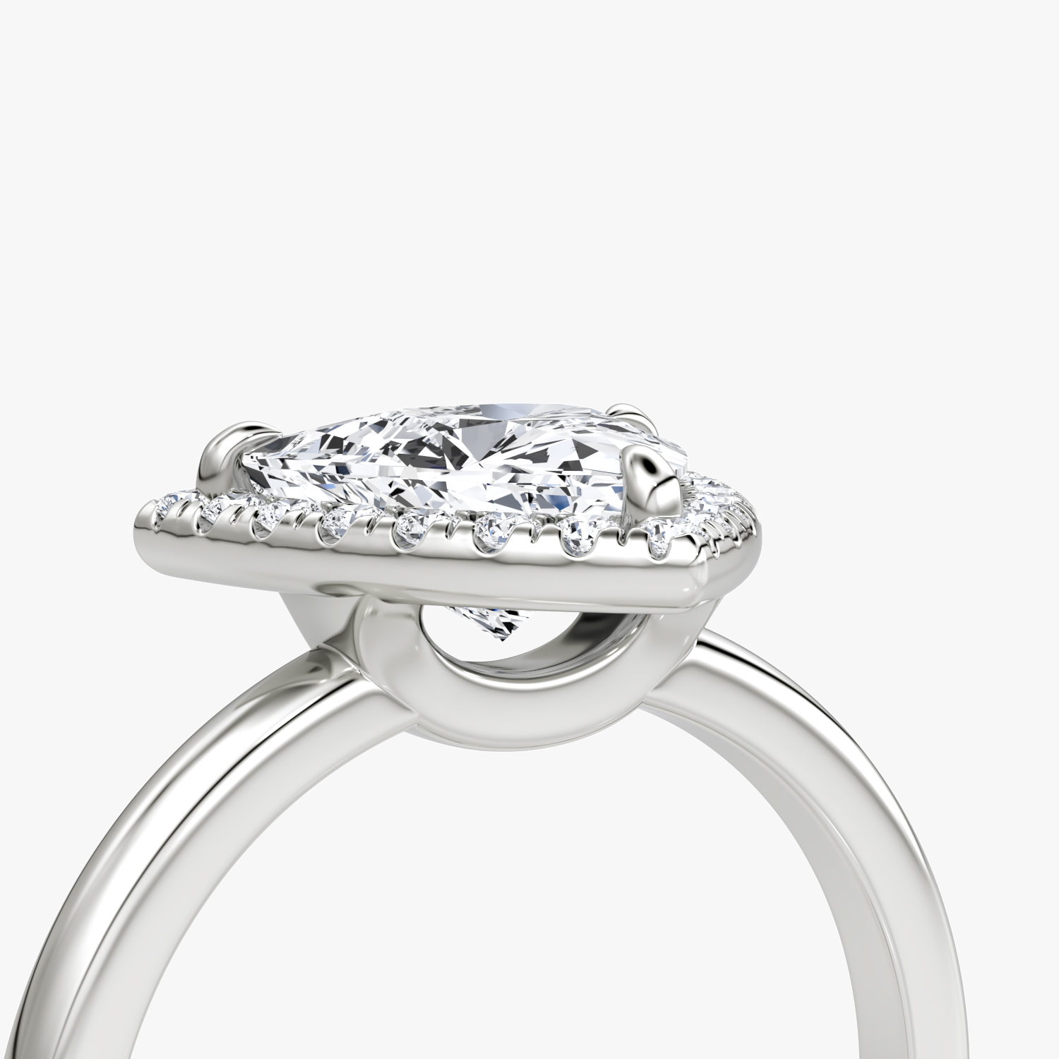 Halo | Trillant | Platin | bandAccent: Ohne Pavé-Besatz | haloSize: original | diamondOrientation: vertical | caratWeight: other