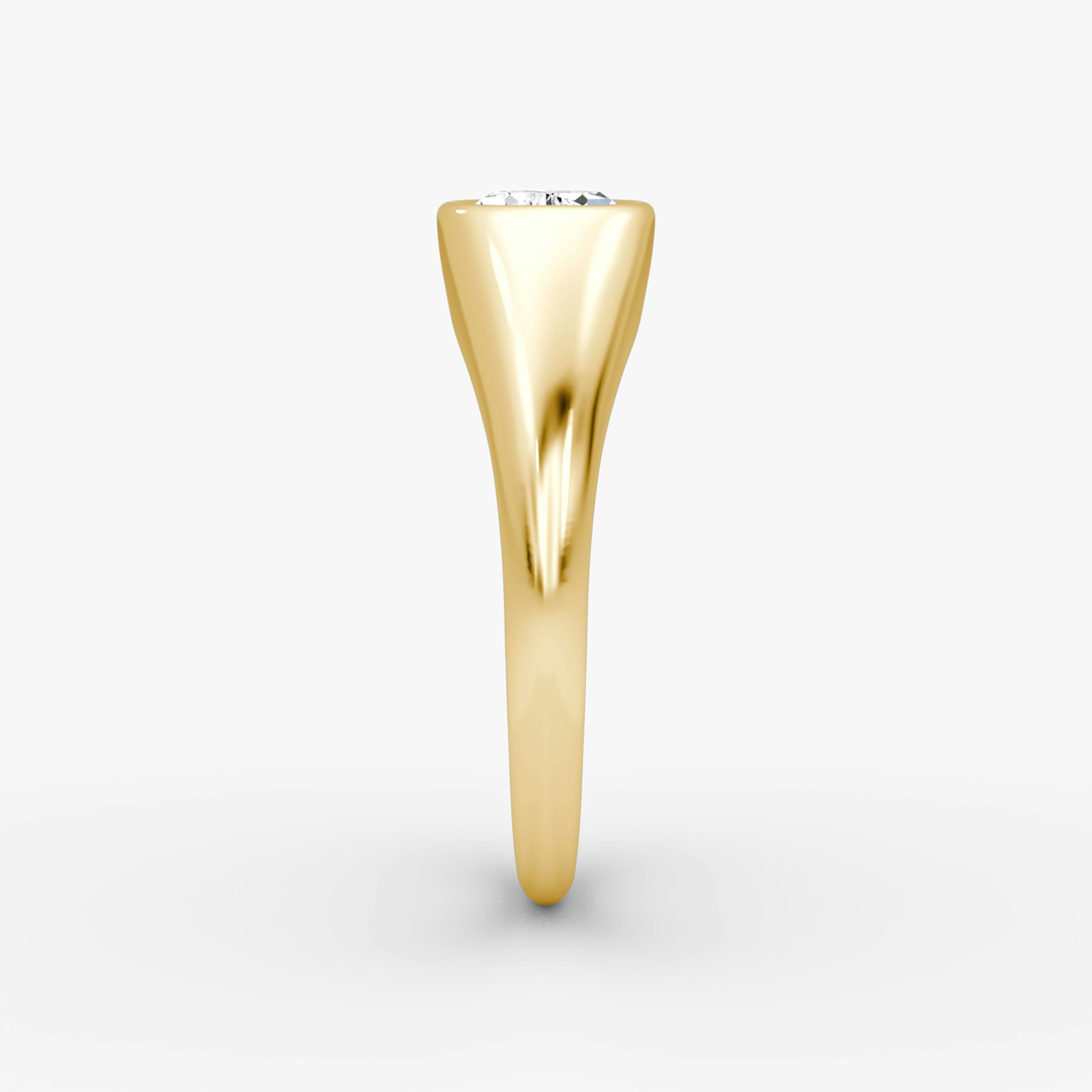 East-West Signet Ring | Pear | 14k | Yellow Gold