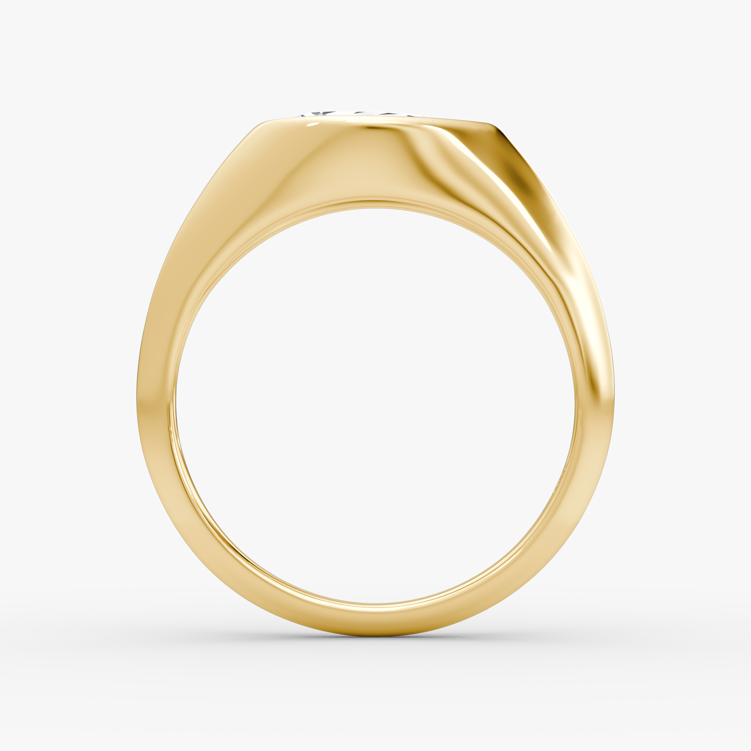 East-West Signet Ring | Pear | 14k | Yellow Gold