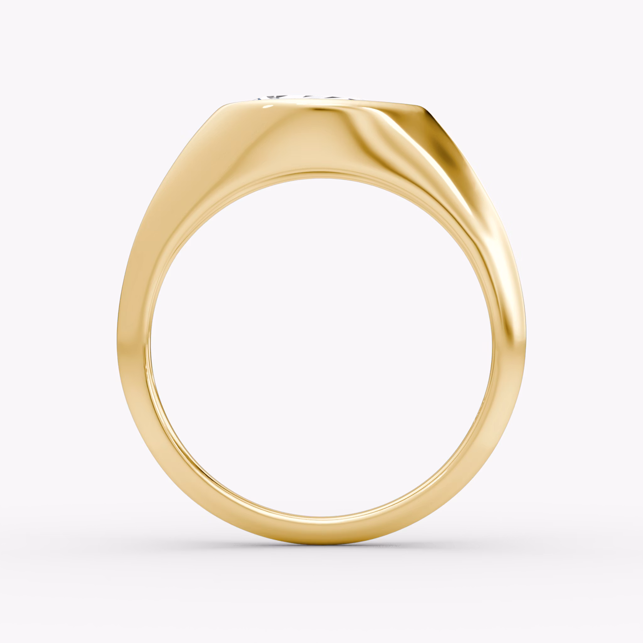 East-West Signet Ring | Pear | 14k | Yellow Gold