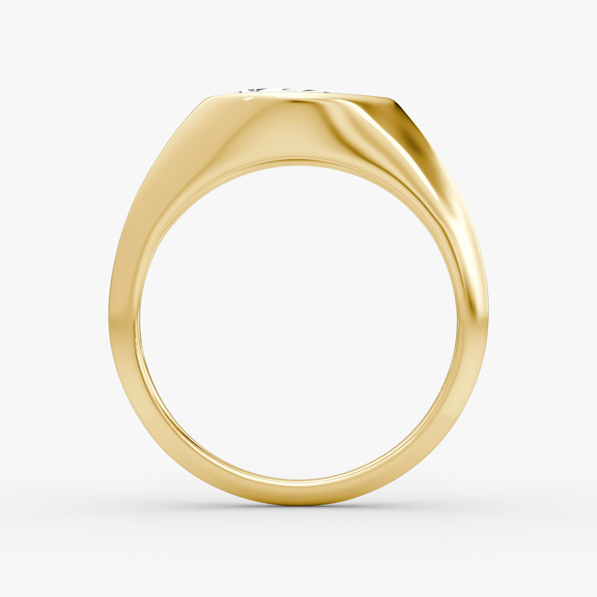 East-West Signet Ring | Pear | 14k | Yellow Gold