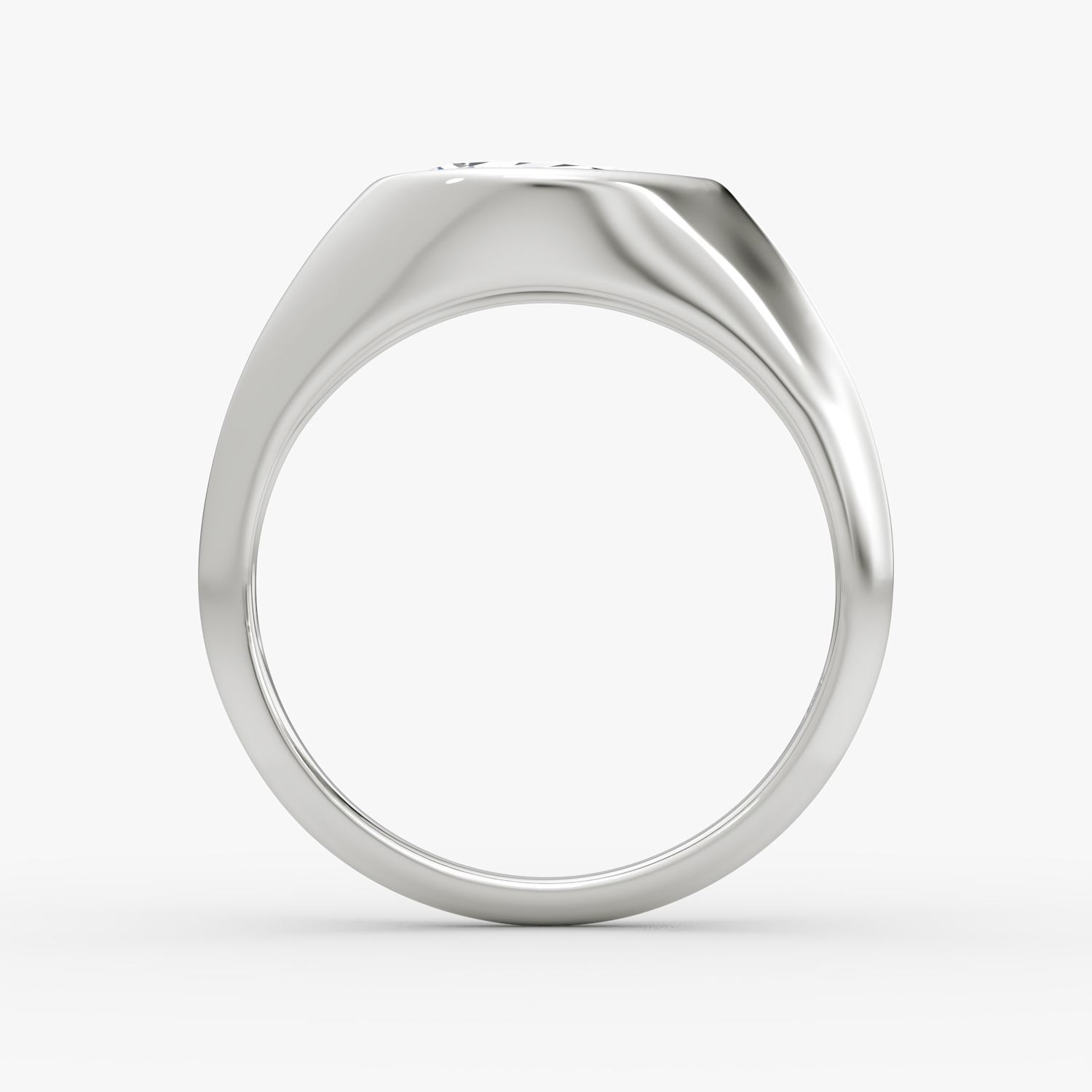 East-West Signet Ring | Pear | 14k | White Gold