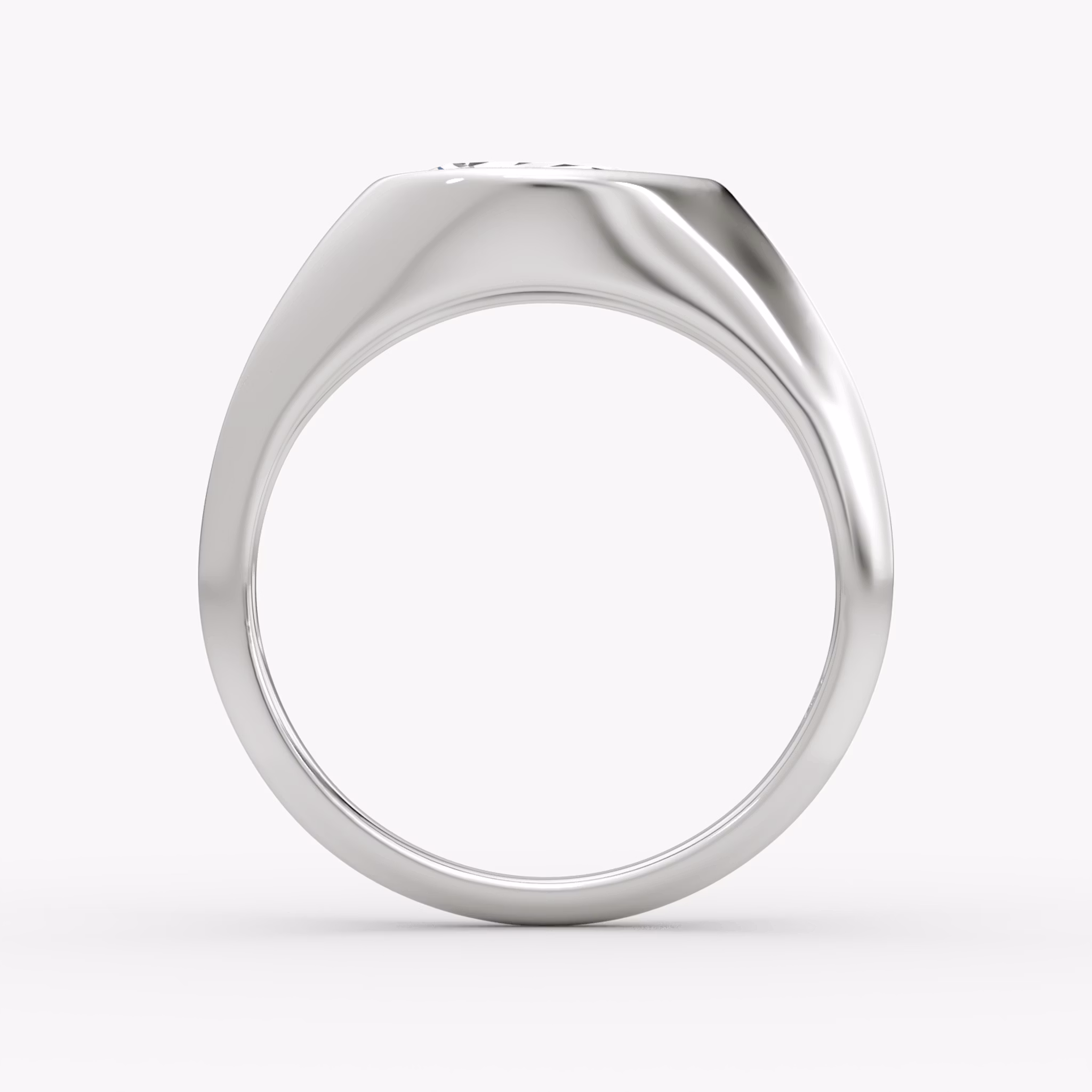 East-West Signet Ring | Pear | 14k | White Gold